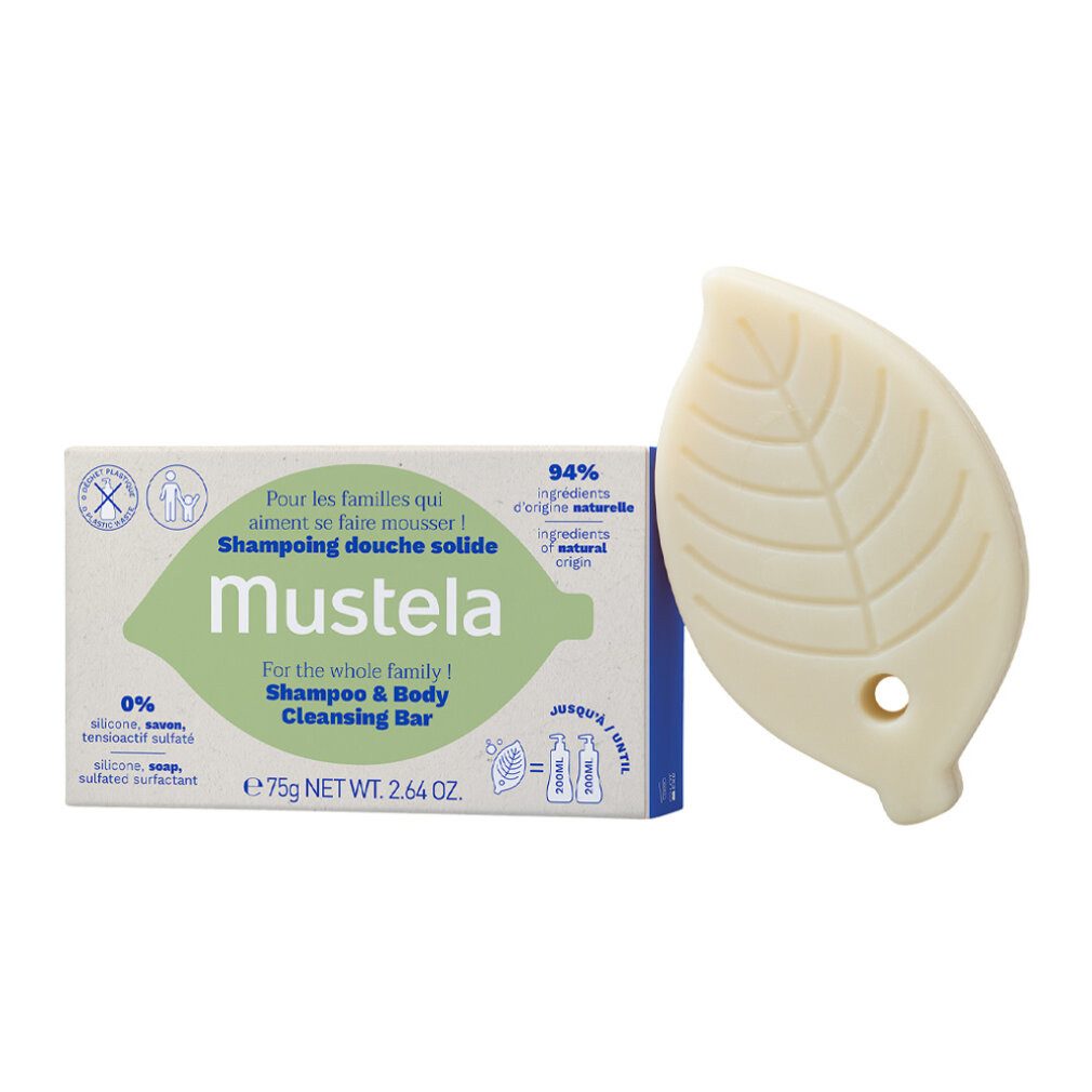 Mustela Haarpflege-Set BIO champú sólido 75 gr