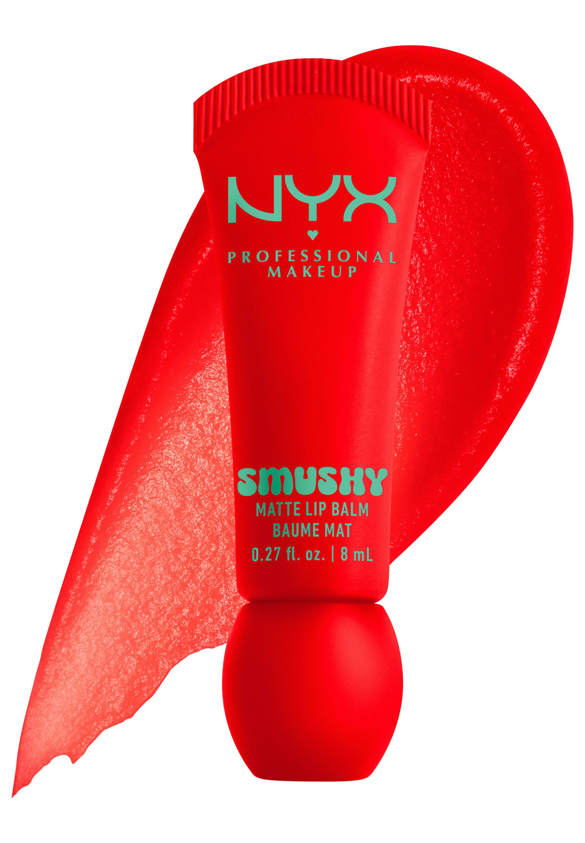 NYX PROFESSIONAL MAKEUP Lippenbalsam SMUSHY MATTE LIP BALM, jeder der Farbtöne hat einen einzigartigen, süßen Duft