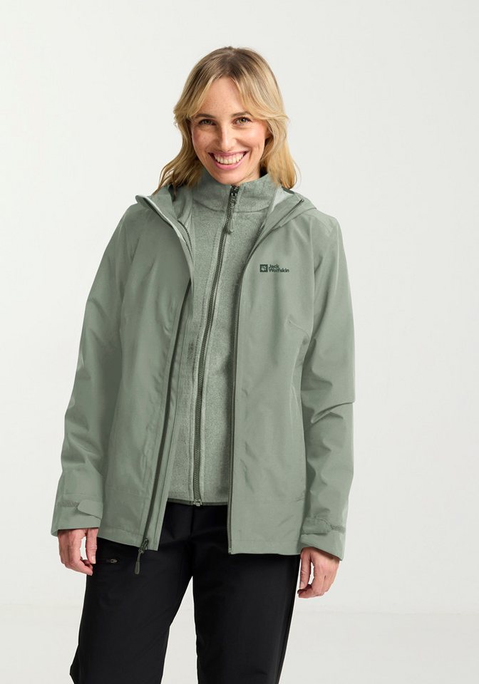 Jack Wolfskin 3-in-1-Funktionsjacke MOONRISE 3IN1 JKT W 3-in-1 Jacke, wasserdicht, warm