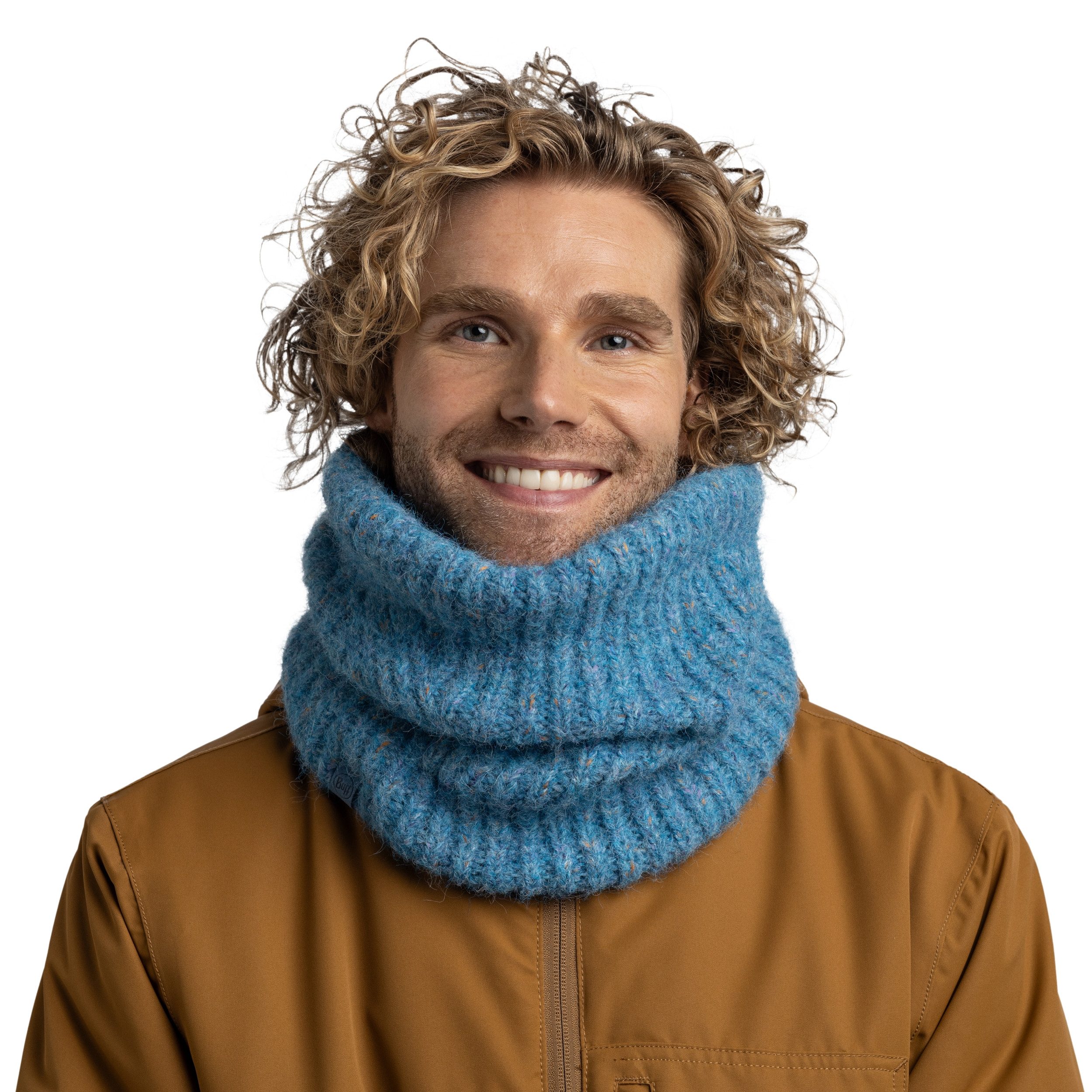 Buff Halstuch Knitted & Fleece Neckwarmer BLUE