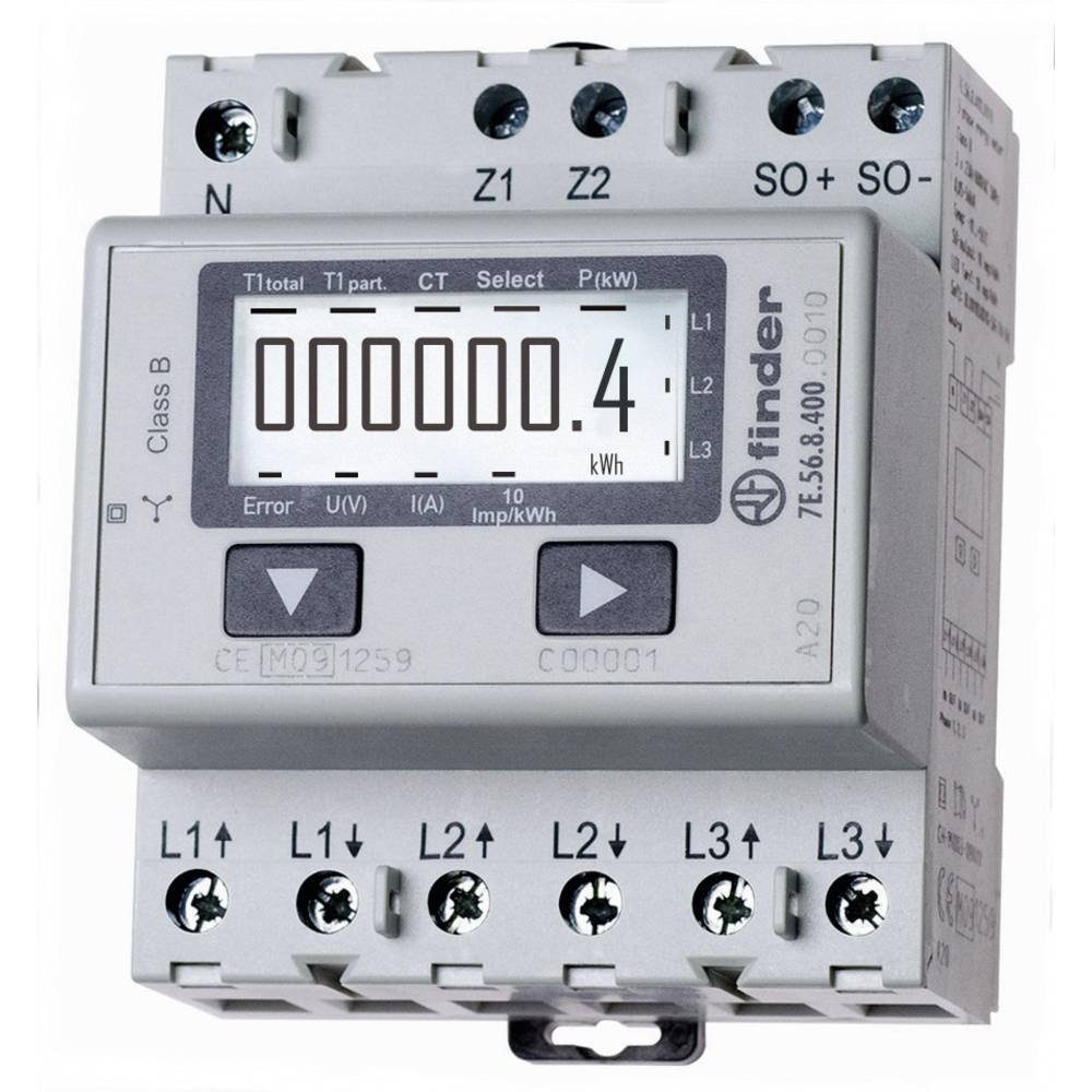 Drehstromzähler Elektronischer 3-Phasen-Energiezähler