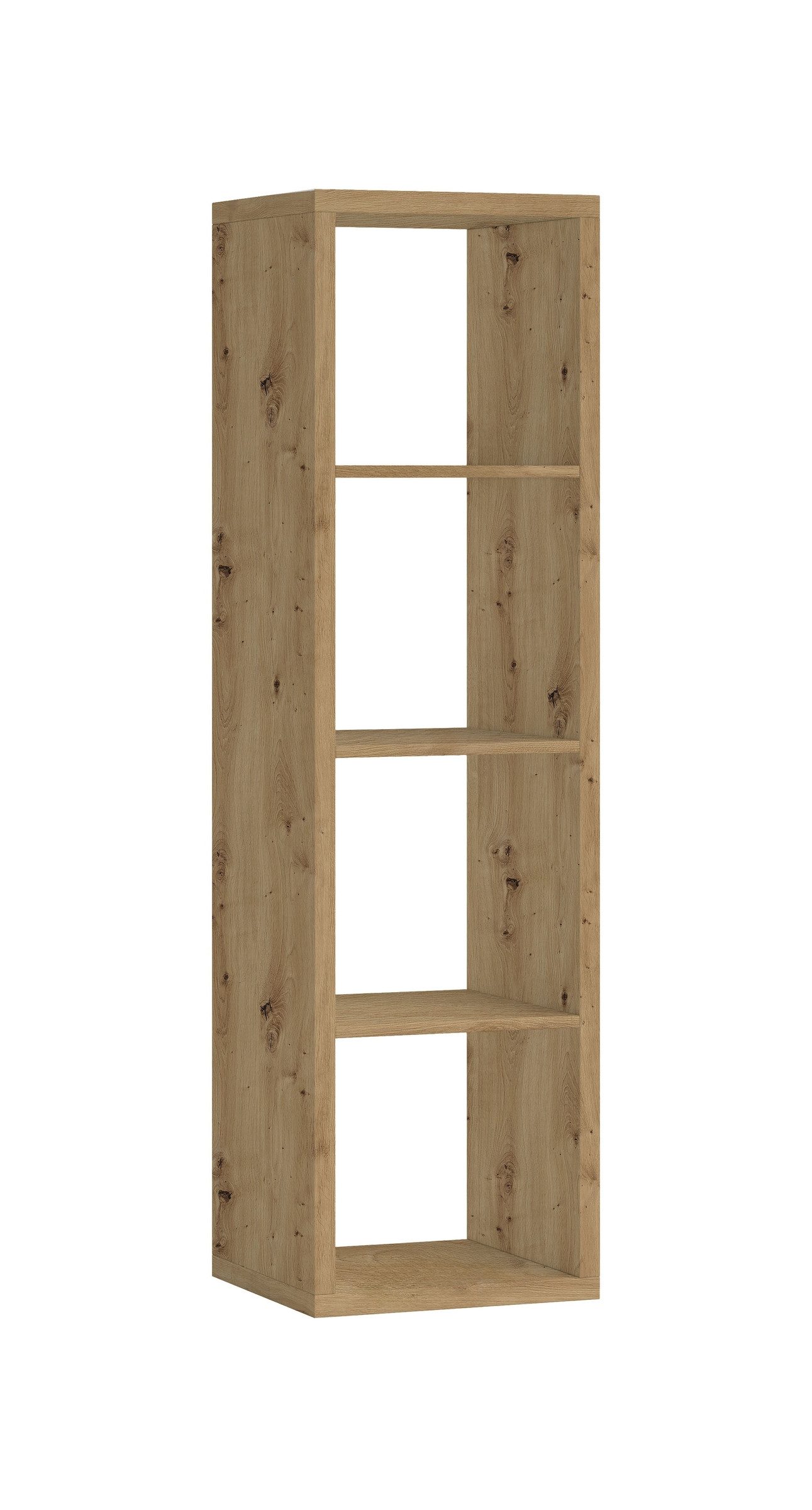 PREISBRECHER Raumteiler Style, 4 Fächer, in Artisan Eiche Dekor - 41x147x38cm (BxHxT)