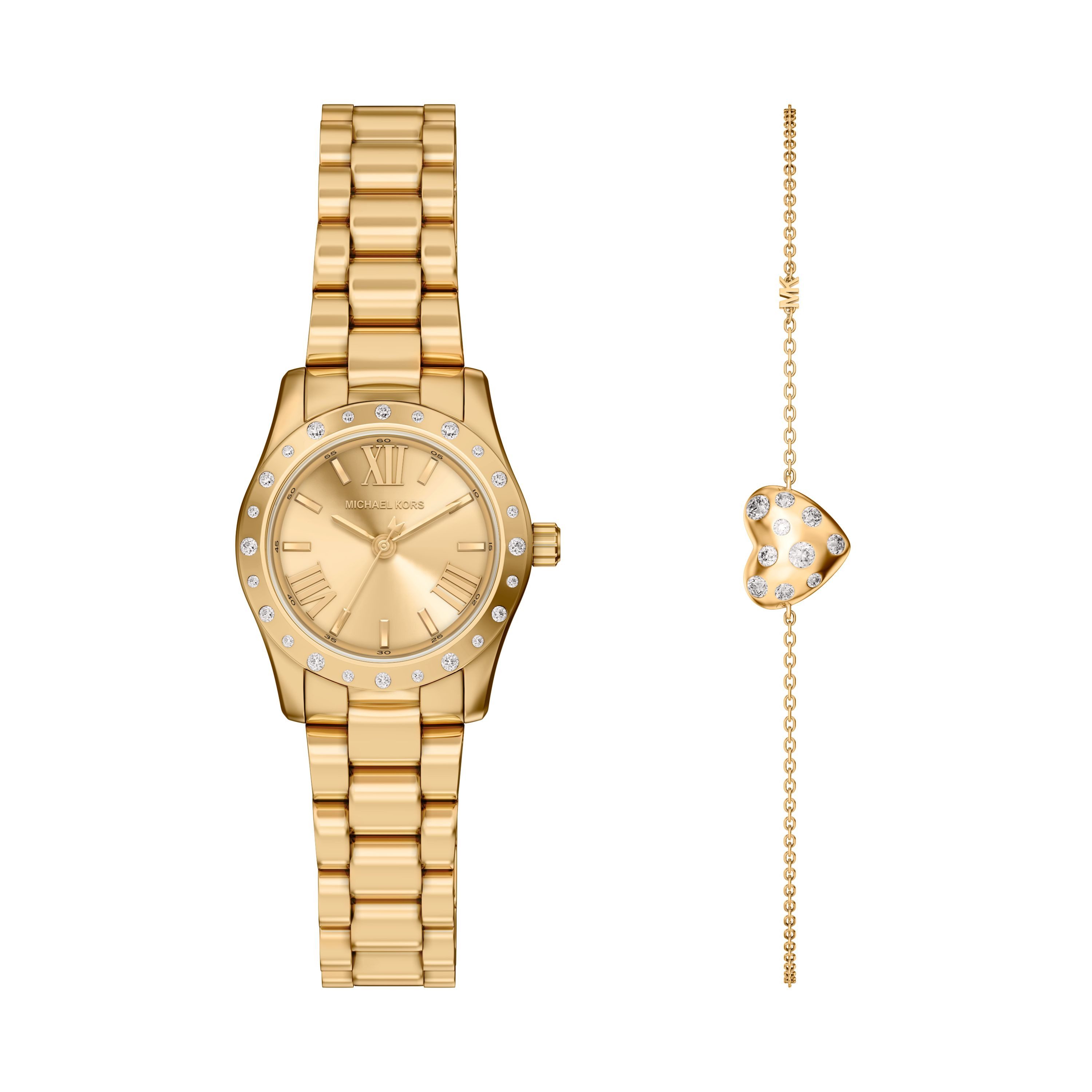 MICHAEL KORS Quarzuhr LEXINGTON MK4992SET, (Set, 2-tlg., mit Armband), Armbanduhr, Damenuhr, Edelstahlarmband, Ideal auch als Geschenk