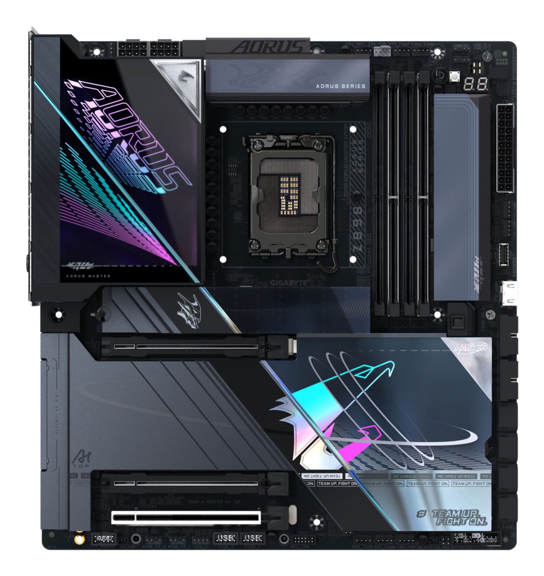 Gigabyte Z890 AORUS MASTER AI TOP Motherboard - Unterstützt Intel Core Ultra Mainboard