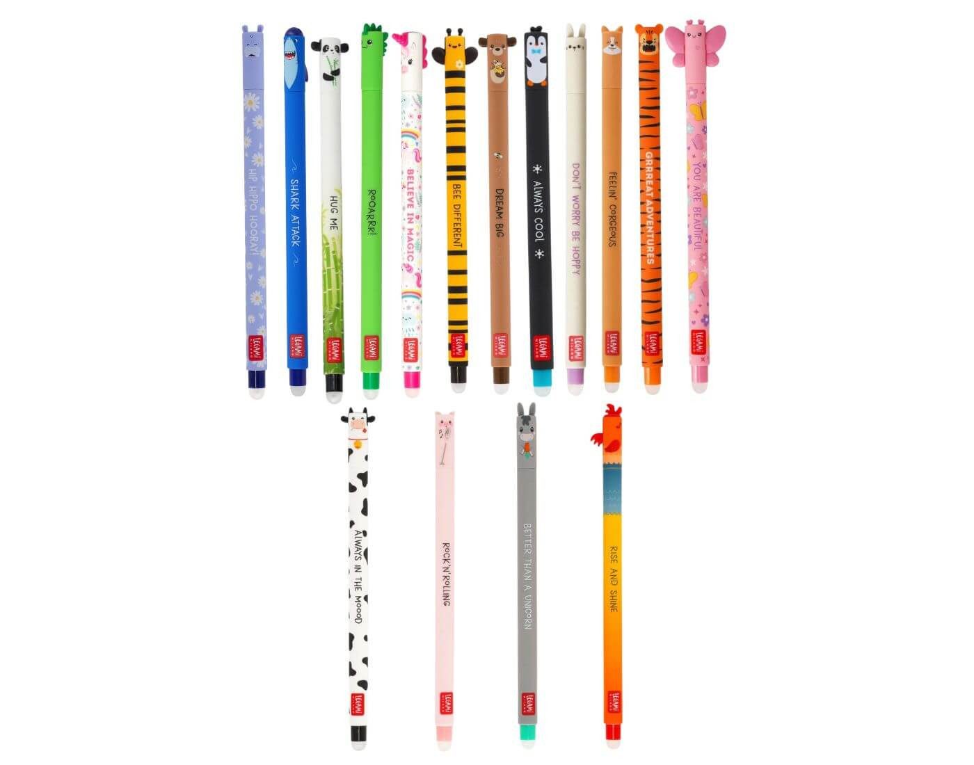 Legami Gelschreiber Legami Bundle - Set mit 12 löschbaren Gelstiften + Set Farm Sweet Farm