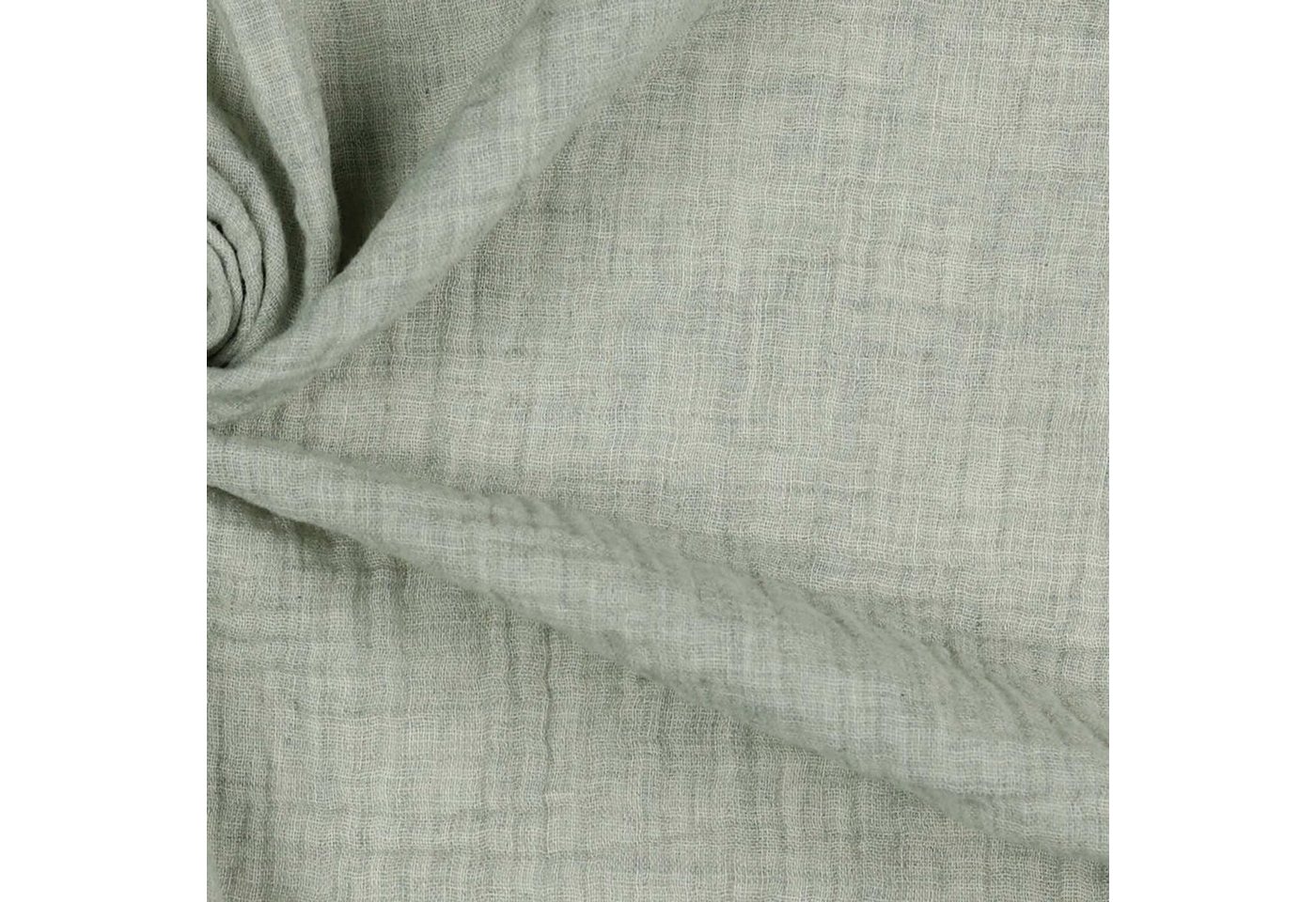 Thumbnail - maDDma Stoff Melierter Musselin Stoff 50x136cm uni, 001 - natur