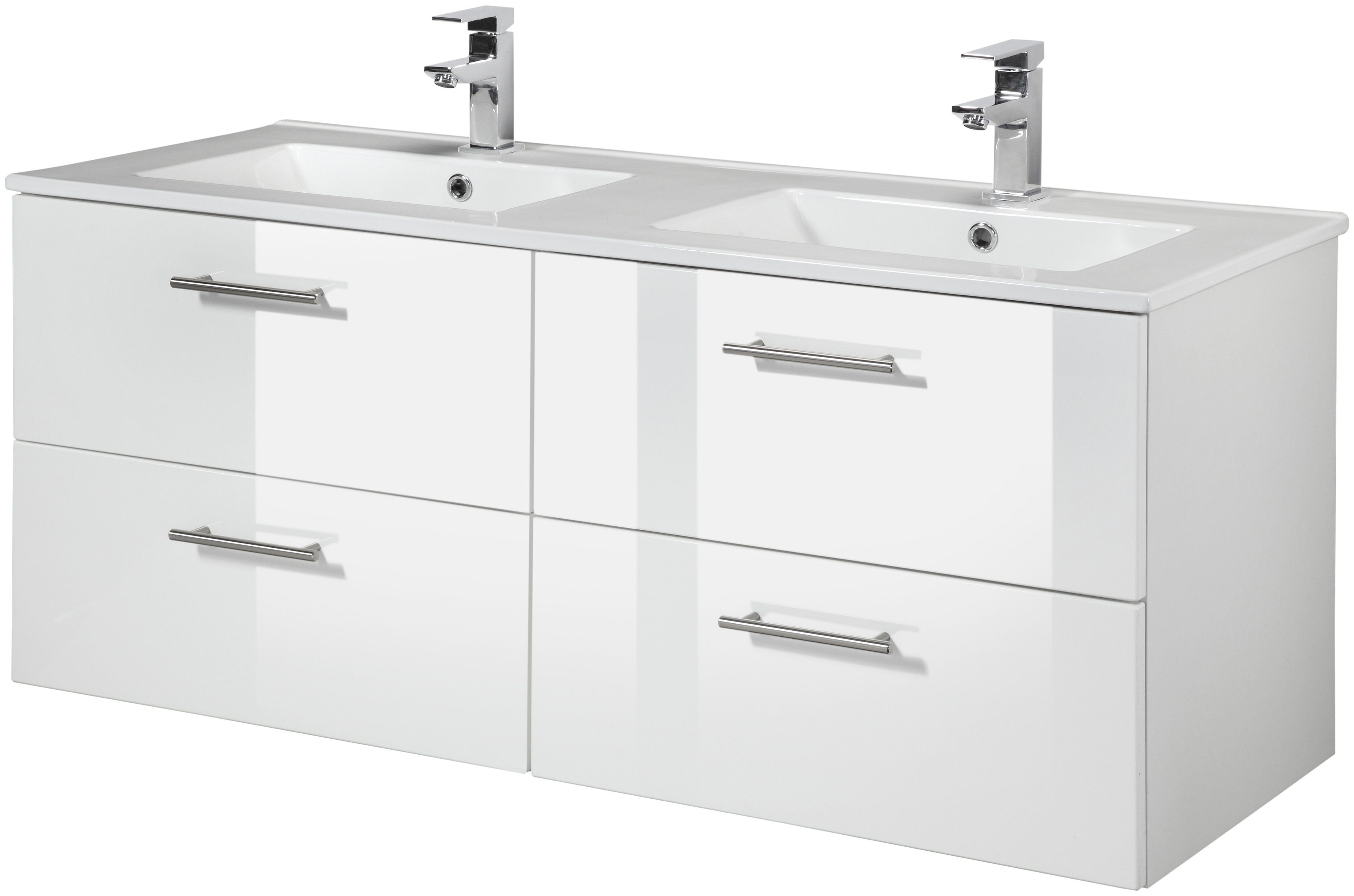 welltime Doppelwaschtisch Trento, verschiedene Ausführungen und Farben, Bad günstig online kaufen