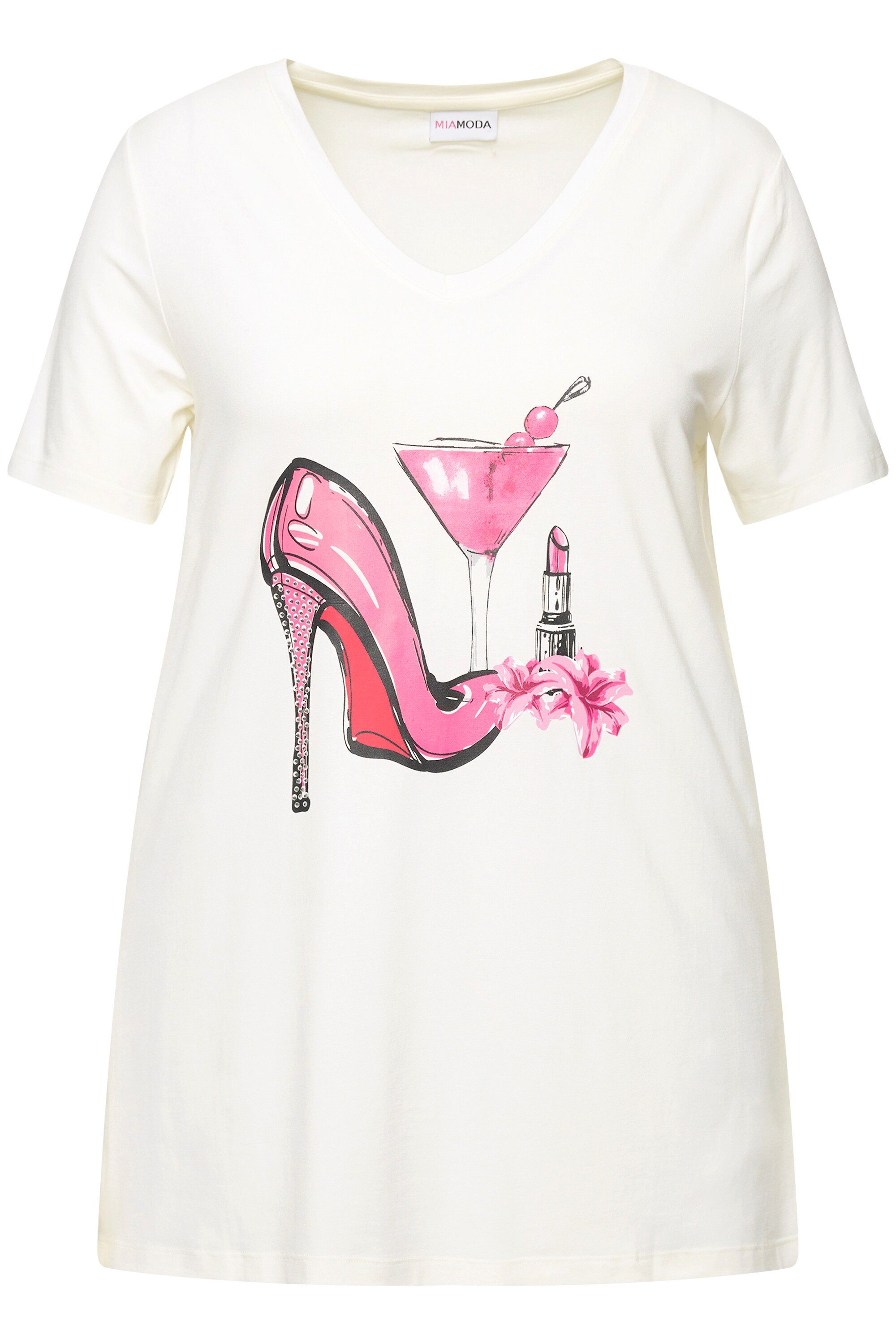 MIAMODA T-Shirt T-Shirt A-Linie Pumps-Motiv Halbarm günstig online kaufen