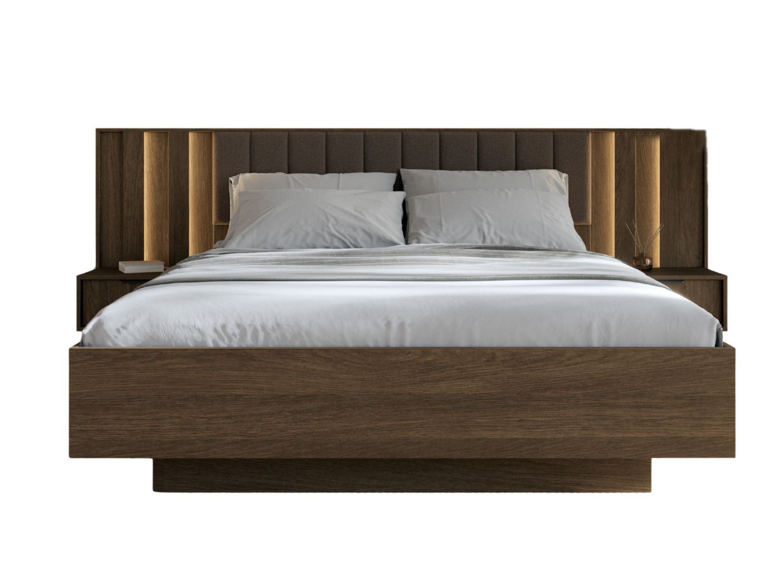Compleo Bett mit Bettkasten, Schlafzimmermöbel, Doppelbett mit Stauraum, MADE IN EU