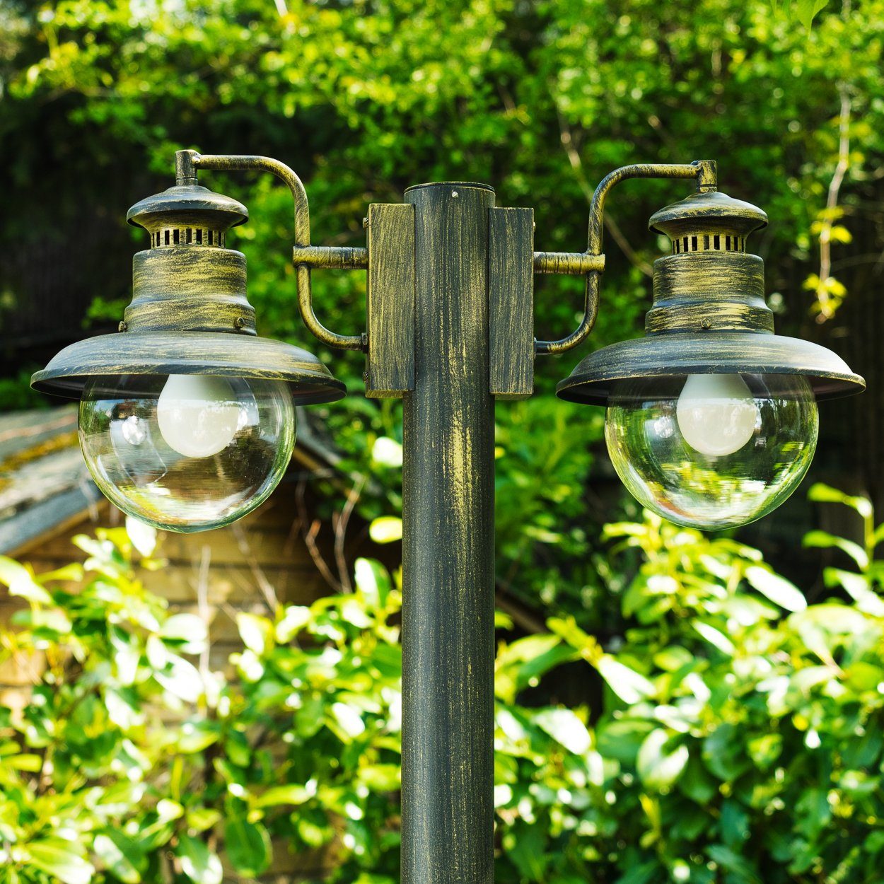 Außen-Stehlampe »Rodiano« Mastleuchte Farbe: Schwarz-Gold
