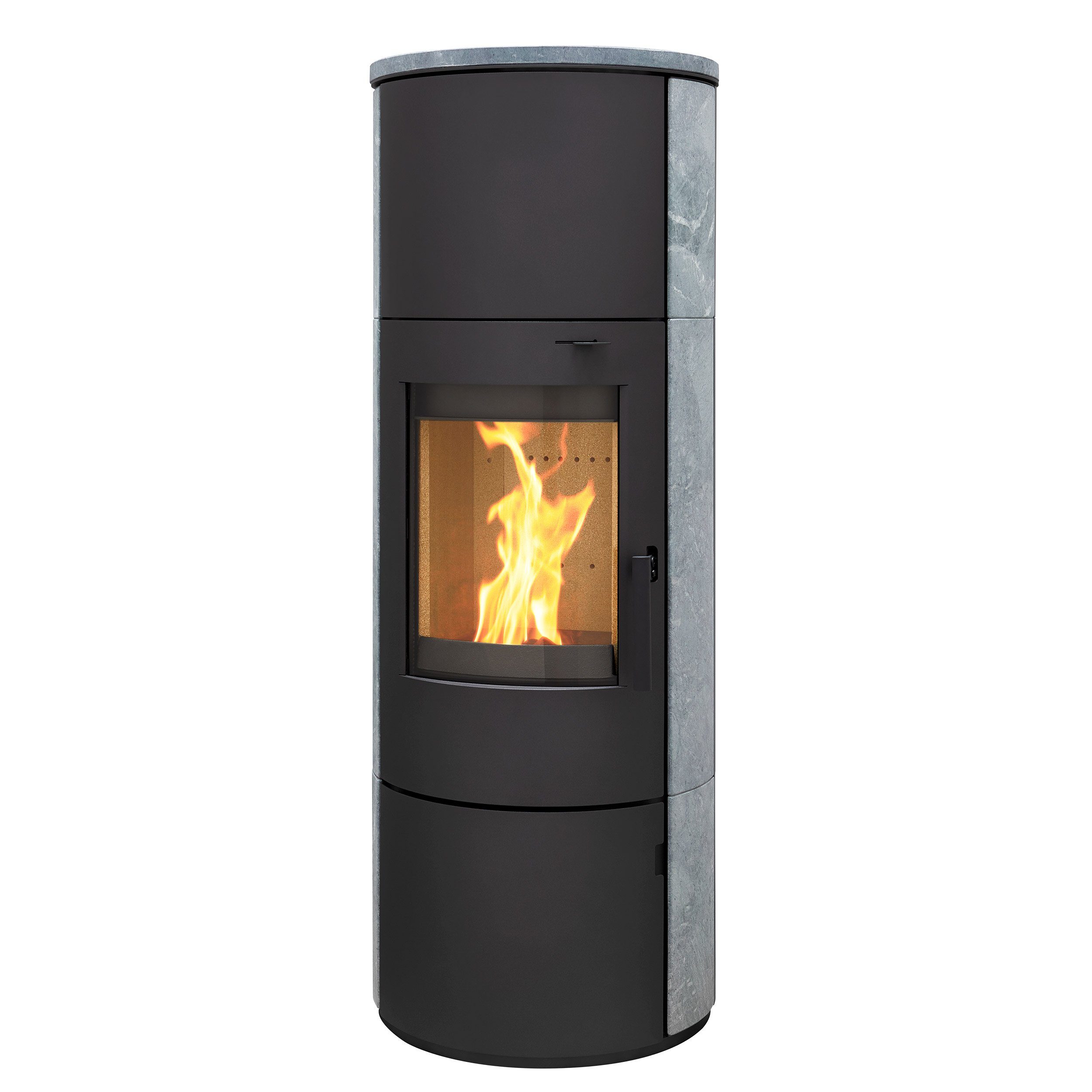 Thermia Kaminofen München XL Stahl schwarz Speckstein, 7 kW, Dauerbrand günstig online kaufen