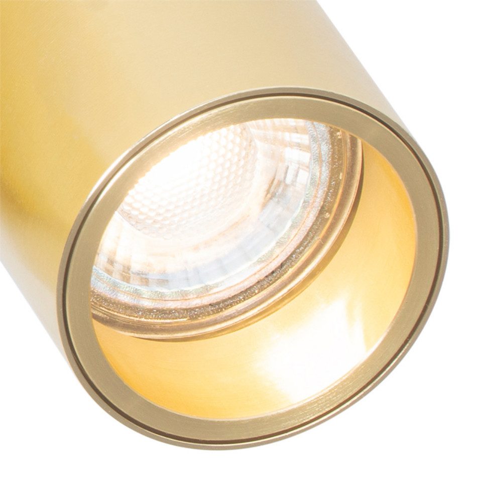 Qazqa LED Aufbaustrahler Michael, ohne Leuchtmittel, Warmweiß, QAZQA Aufbau­spot, gu10, Gold, Stahl, Design
