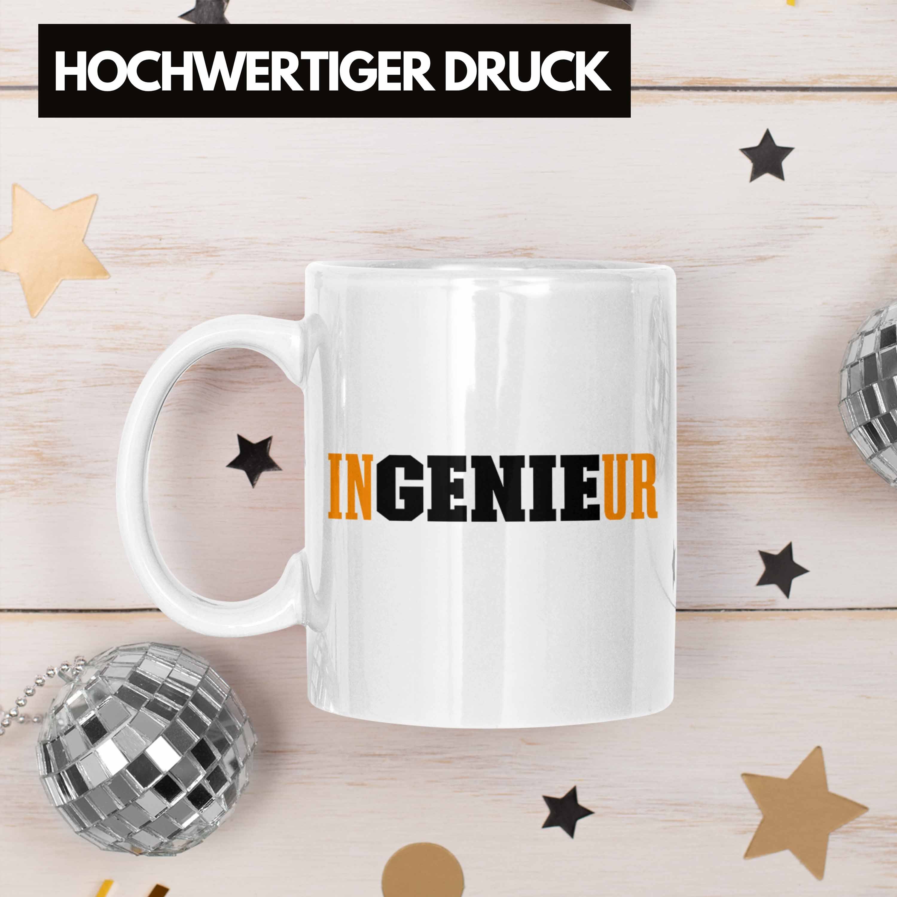 Gadget Trendation Ingenieur Geschenk Tasse Trendation Geschenkidee - Ingeneur Weiss Kaffeetasse Tasse