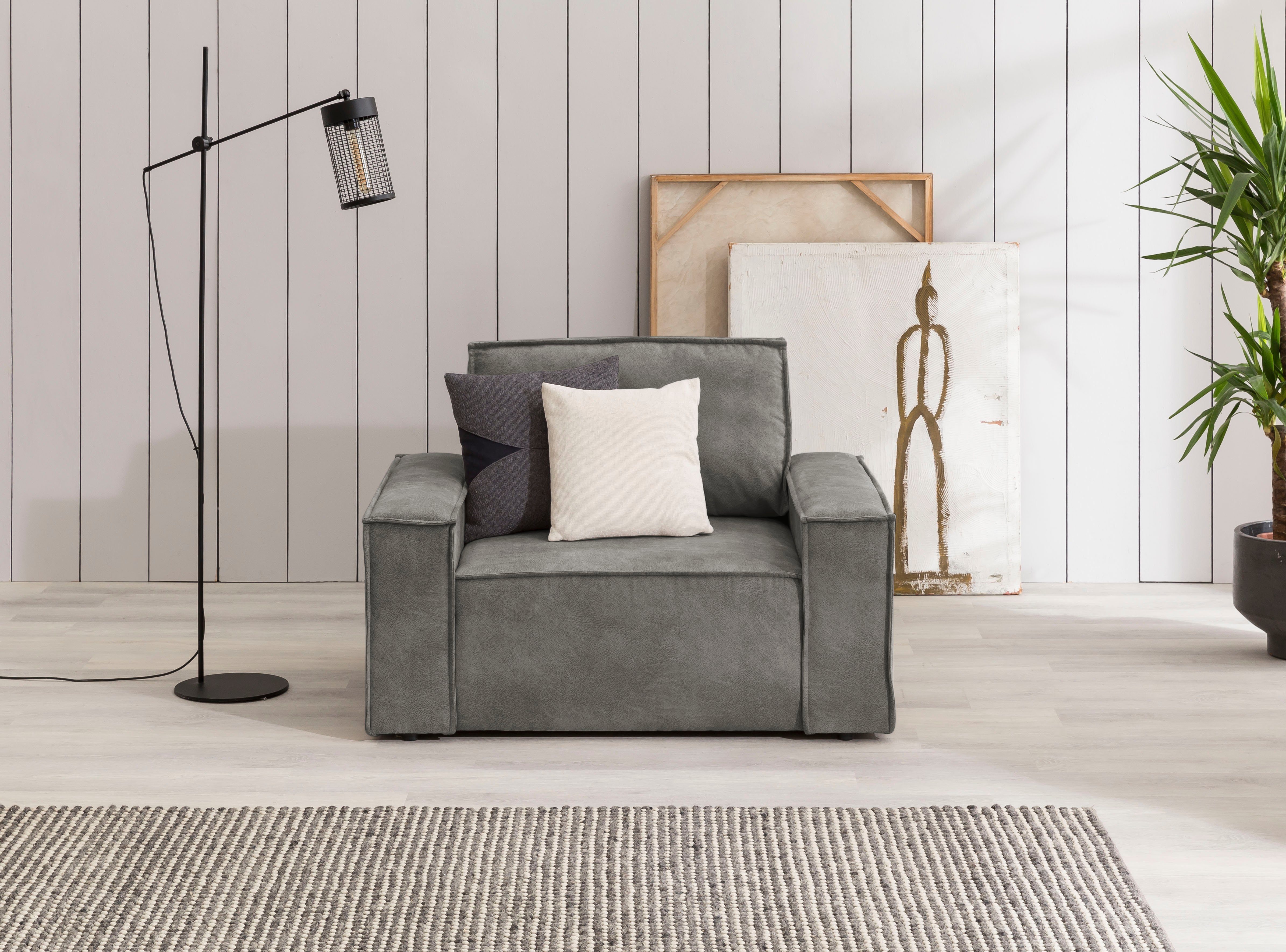 Home affaire Sessel SHERWOOD, Love-Seat in 3 Stoffarten verfügbar, passend zur Polster-Serie SHERWOOD