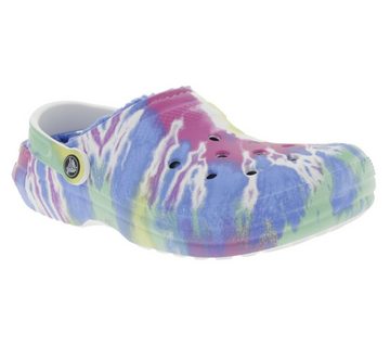 Crocs crocs Classic Lined Tie-Dye Clogs gefütterte Haus-Schuhe mit Dual-Crocs-Comfort Pantoffeln Bunt Clog