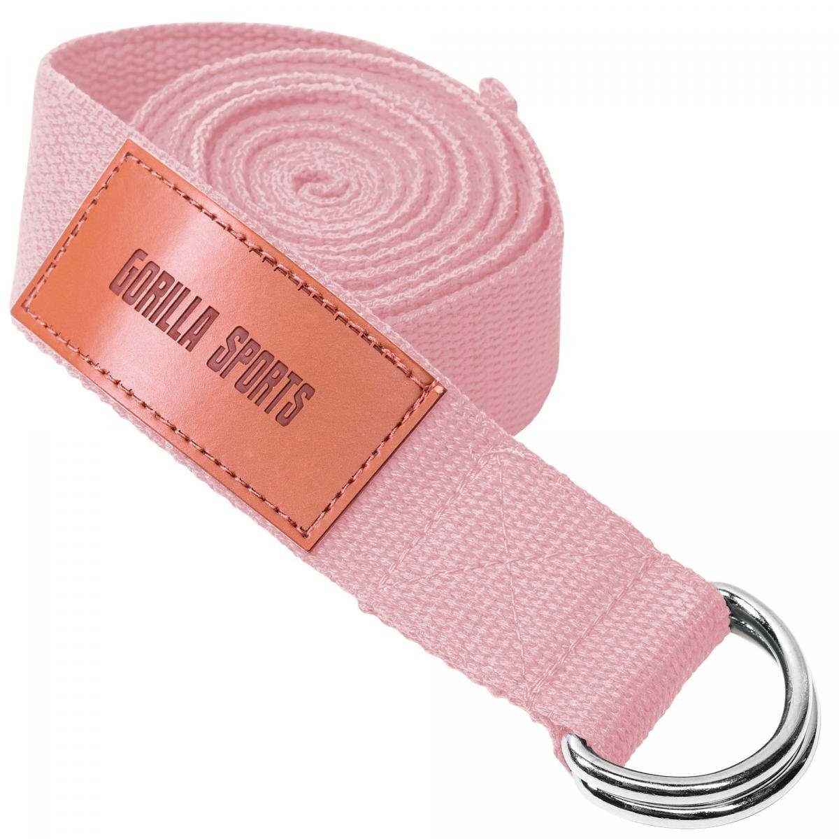 Verschluss Rosa Baumwolle, Yogagurt Yoga Strap Metall, mit 100% aus GORILLA Yoga-Gürtel, SPORTS