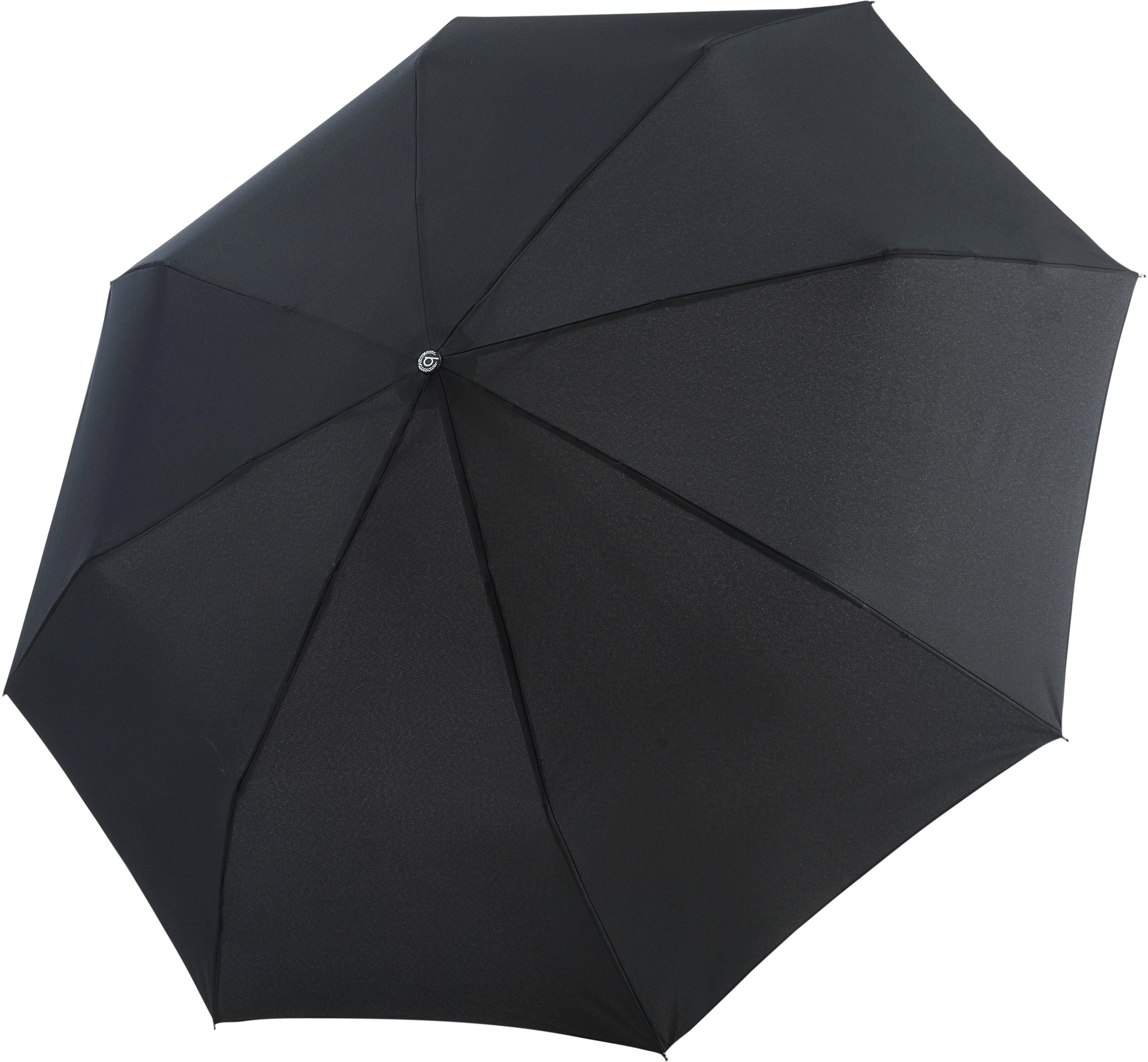Schwarz Taschenregenschirm Uni schwarz Turismo, bugatti Gran