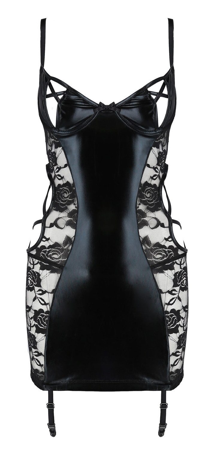 Avanua Negligé mit Bügeln und Strapshaltern, zarte Spitze, Chemise