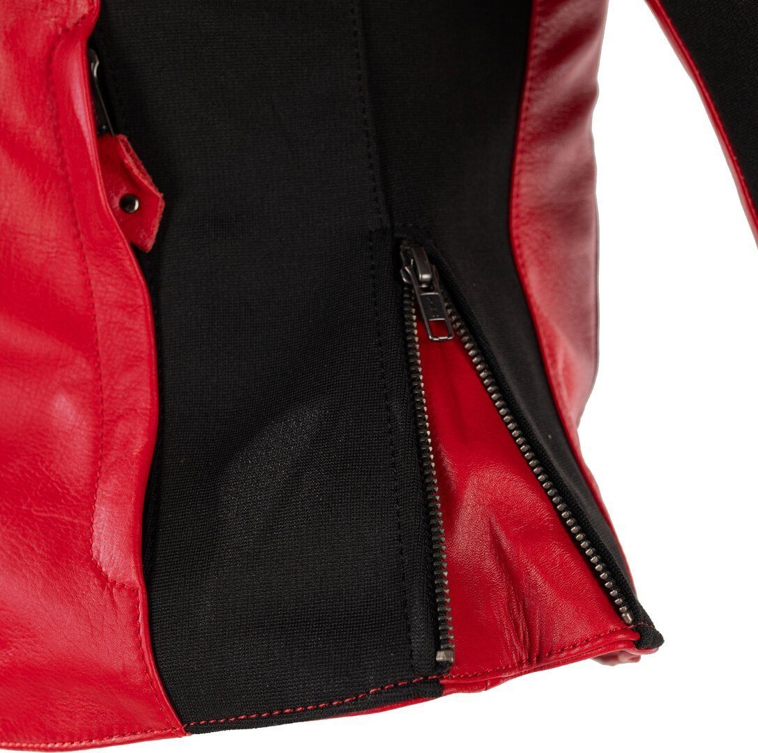 Rusty Stitches Motorradjacke Donna Damen Motorrad Lederjacke herausnehmbares Innenfutter