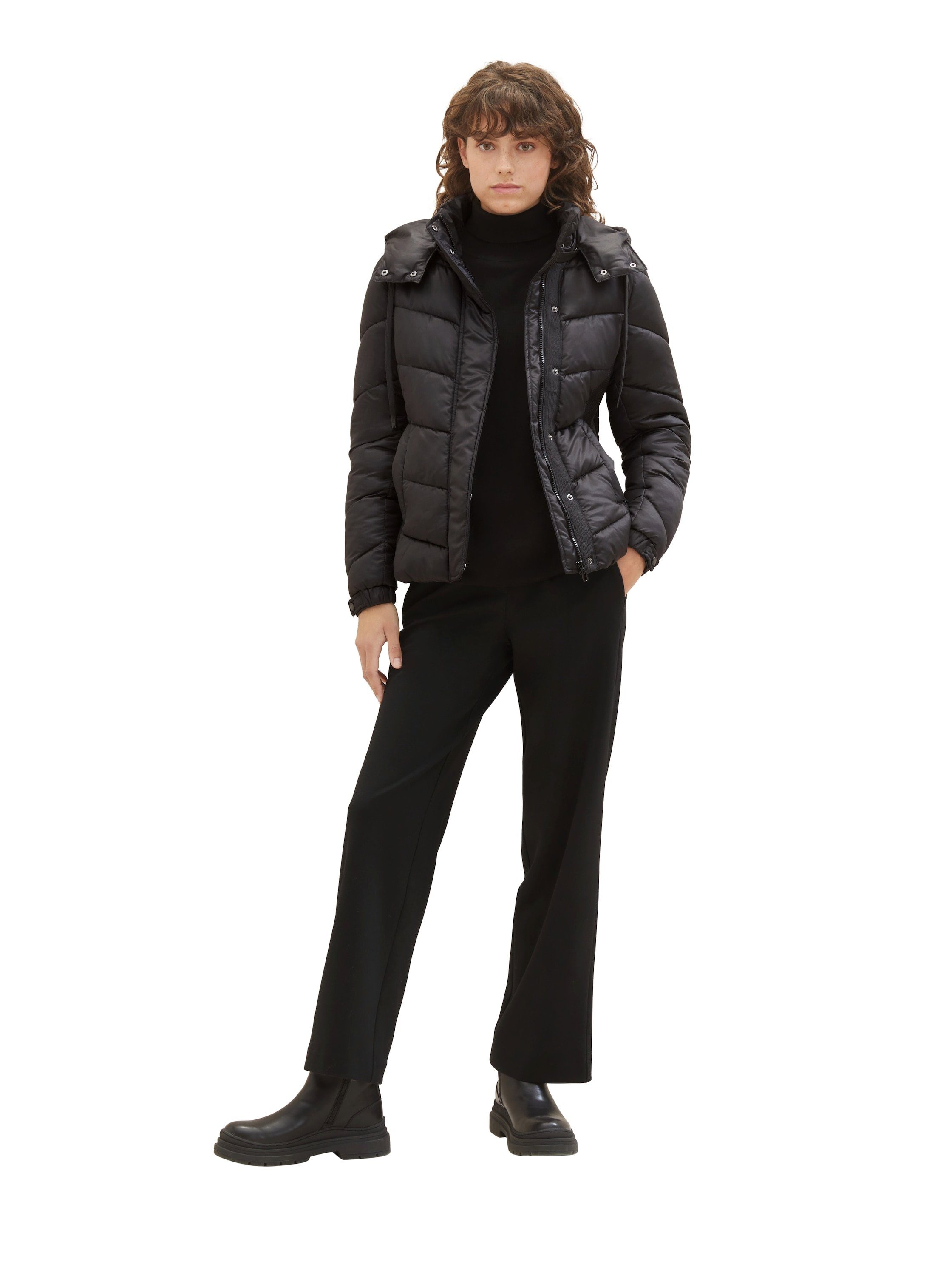 TAILOR Polyester deep recyceltem Steppjacke mit TOM black