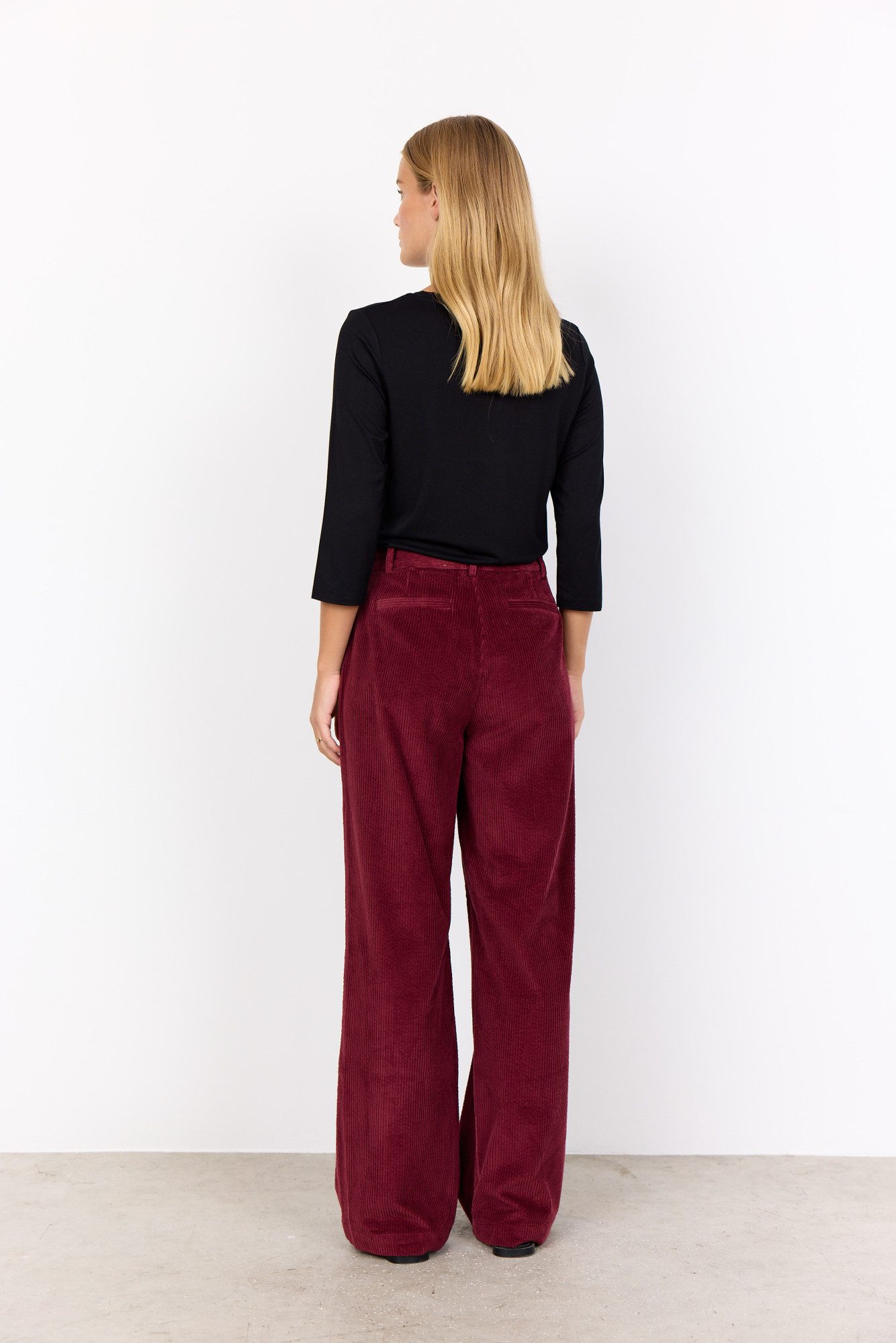 soyaconcept Cordhose SC-BINDI 19-C aus Cord mit Polyester und Polyacryl, weite Beinform, normale Länge