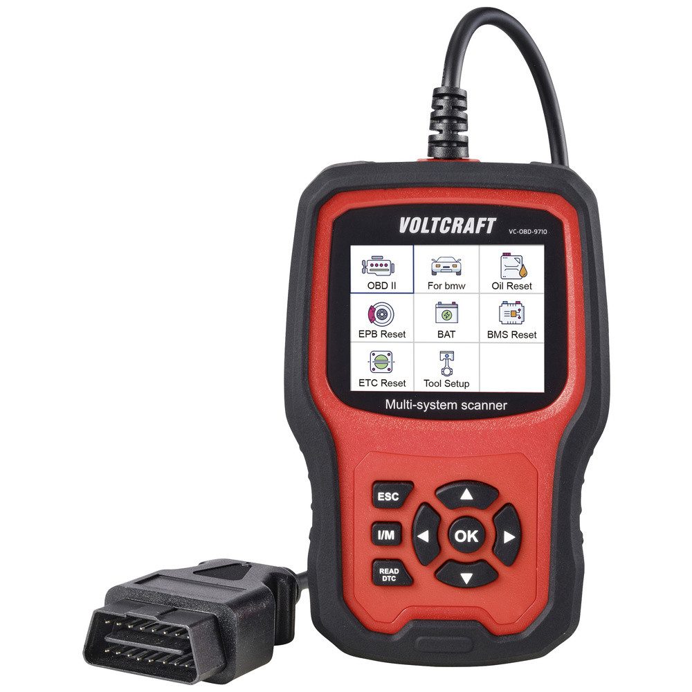 VOLTCRAFT OBD2-Diagnosegerät VOLTCRAFT VC-OBD-9710 OBD II Diagnosetool VC-14616100