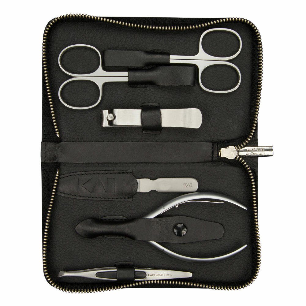 KAI Maniküre-Pediküre-Set Nagelpflege Set BCI 03 6-tlg., 6-tlg., in Leder-Etui