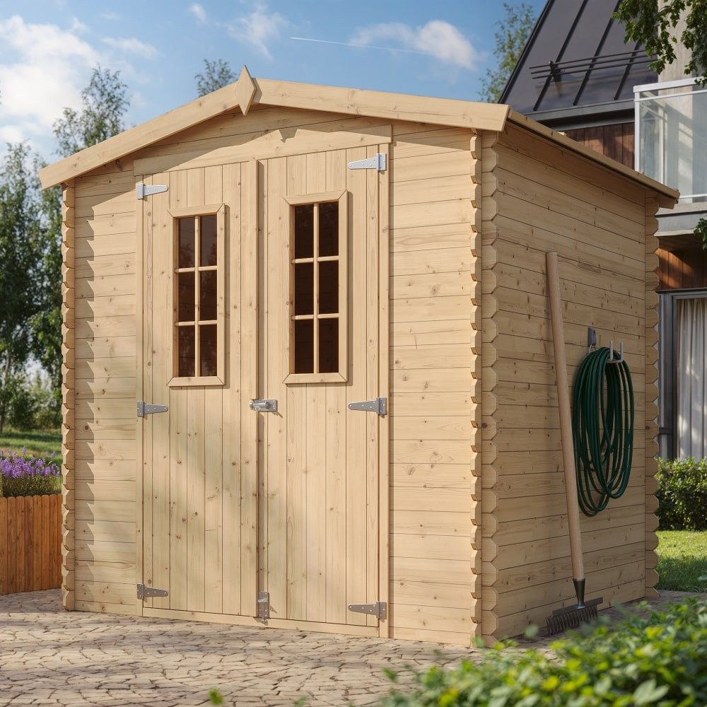 Finn Art Blockhaus Gartenhaus Holz in 19mm Wandstärke, BxT: 200x200 cm