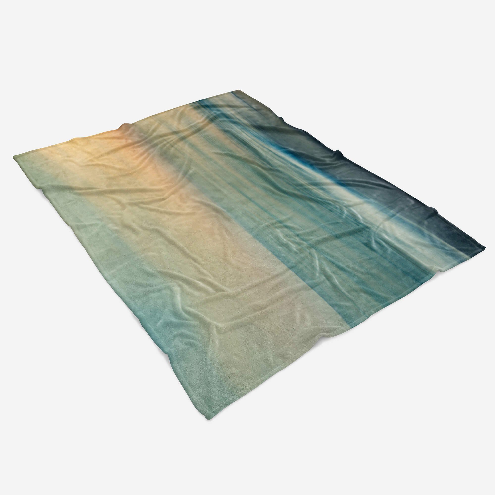 Saunatuch Art Baumwolle-Polyester-Mix Handtuch mit Abstrakt Handtuch Sinus (1-St), Horizont Fotomotiv Himme, Handtücher Kuscheldecke Strandhandtuch Meer
