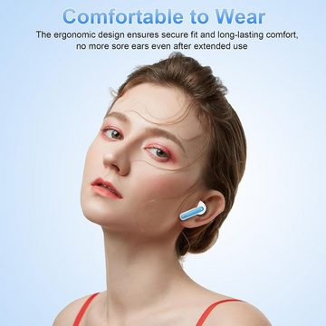 xinwld Kabellos Bluetooth 5.3 IP7 Wasserdicht Ohrhörer LED Anzeige In-Ear-Kopfhörer (Kreativität und Leistung treffen auf Qualität und Luxus für ultimativen Komfort., mit 4 ENC Noise Cancelling Mic, Tiefer Bass Wireless Earbuds 40Std)
