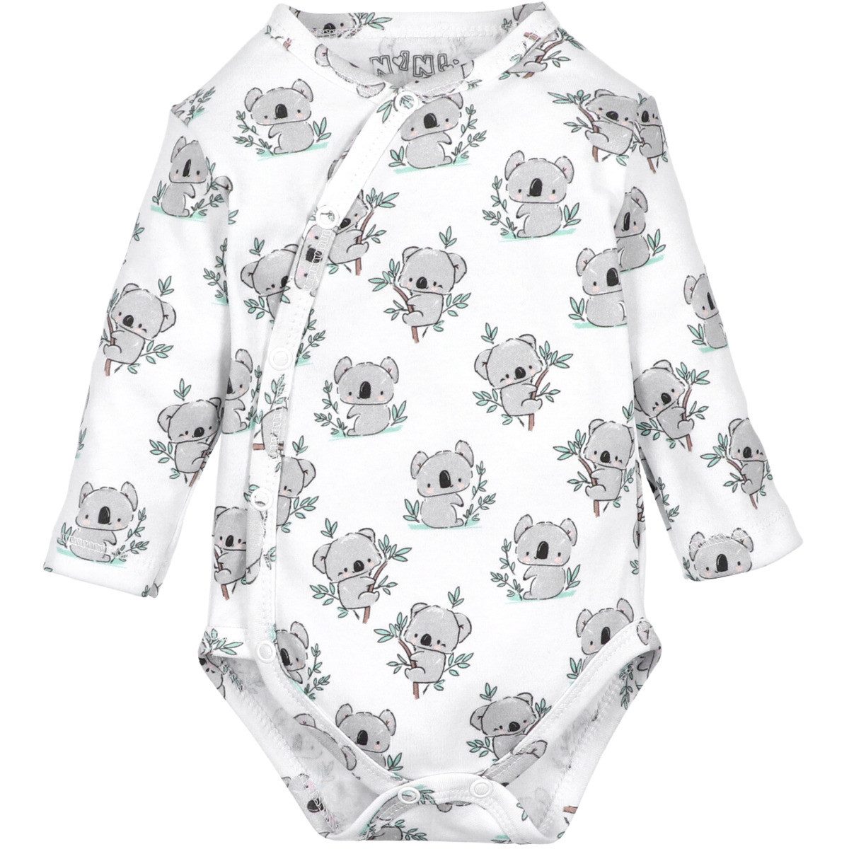 NINI Langarmwickelbody Koala Unisex Kinder (1-tlg) Langarm Einteiler, Body, Longsleeve-Body, Bodysuit, Stretchbody