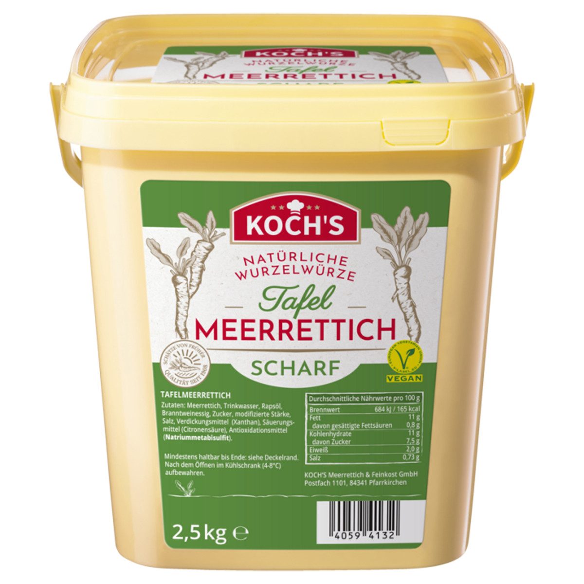 Homann Saucen, Kochs Tafelmeerrettich streichzart fein mild servierfertig 2500g