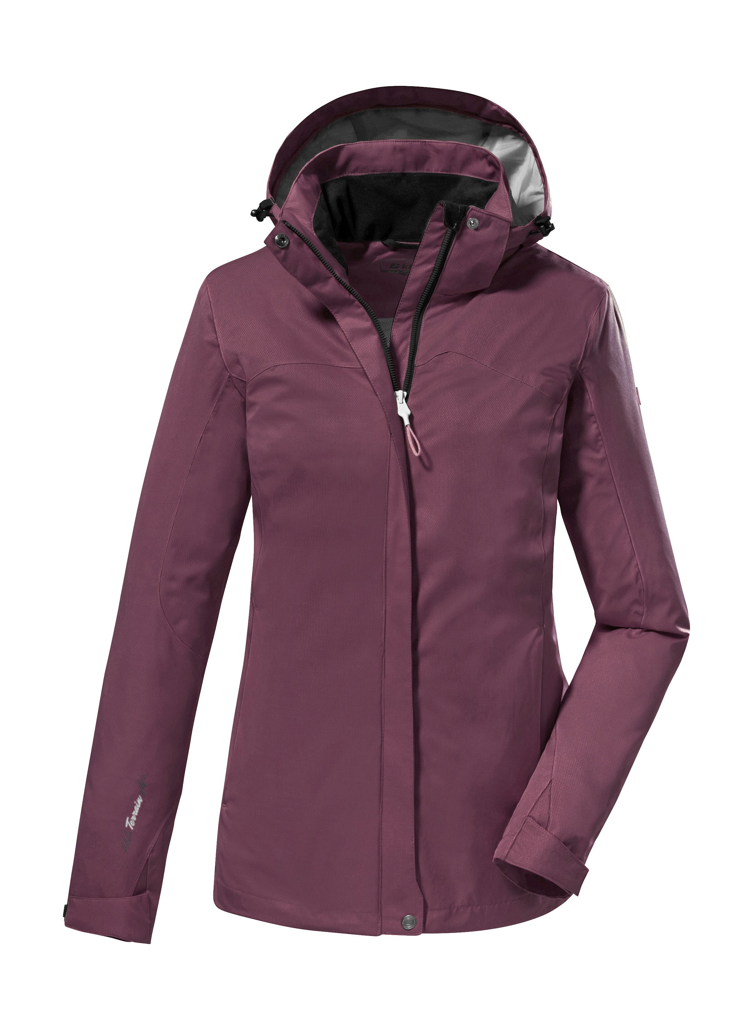 Killtec Outdoorjacke KOS 133 WMN JCKT Wasser- und winddichte Damenjacke mit abnehmbarer Kapuze, PFAS-frei
