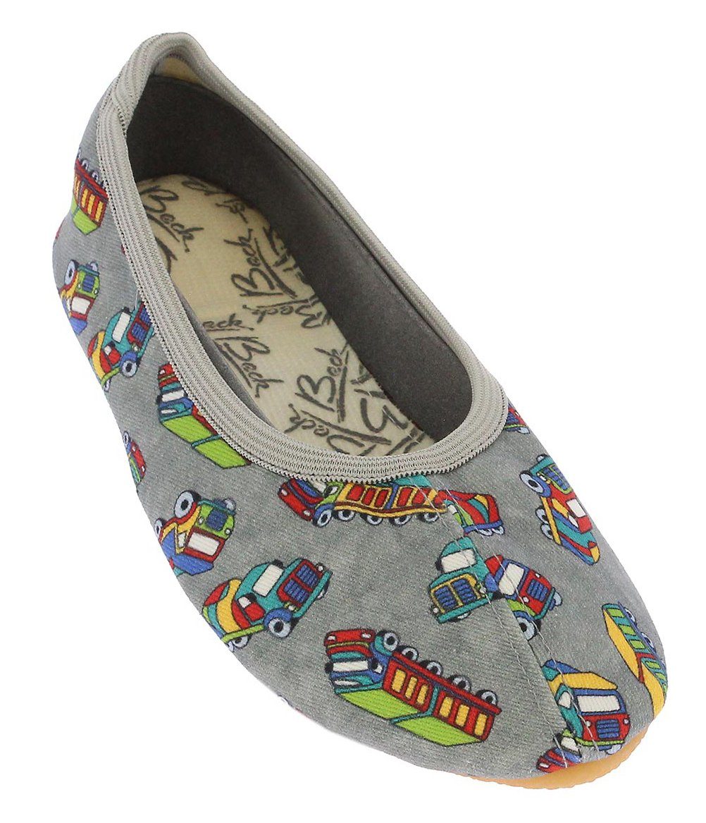Beck Schläppchen Lkw Gymnastikschuh (für Sport, Schule und Zuhause) mit rutschfester Gummi-Laufsohle