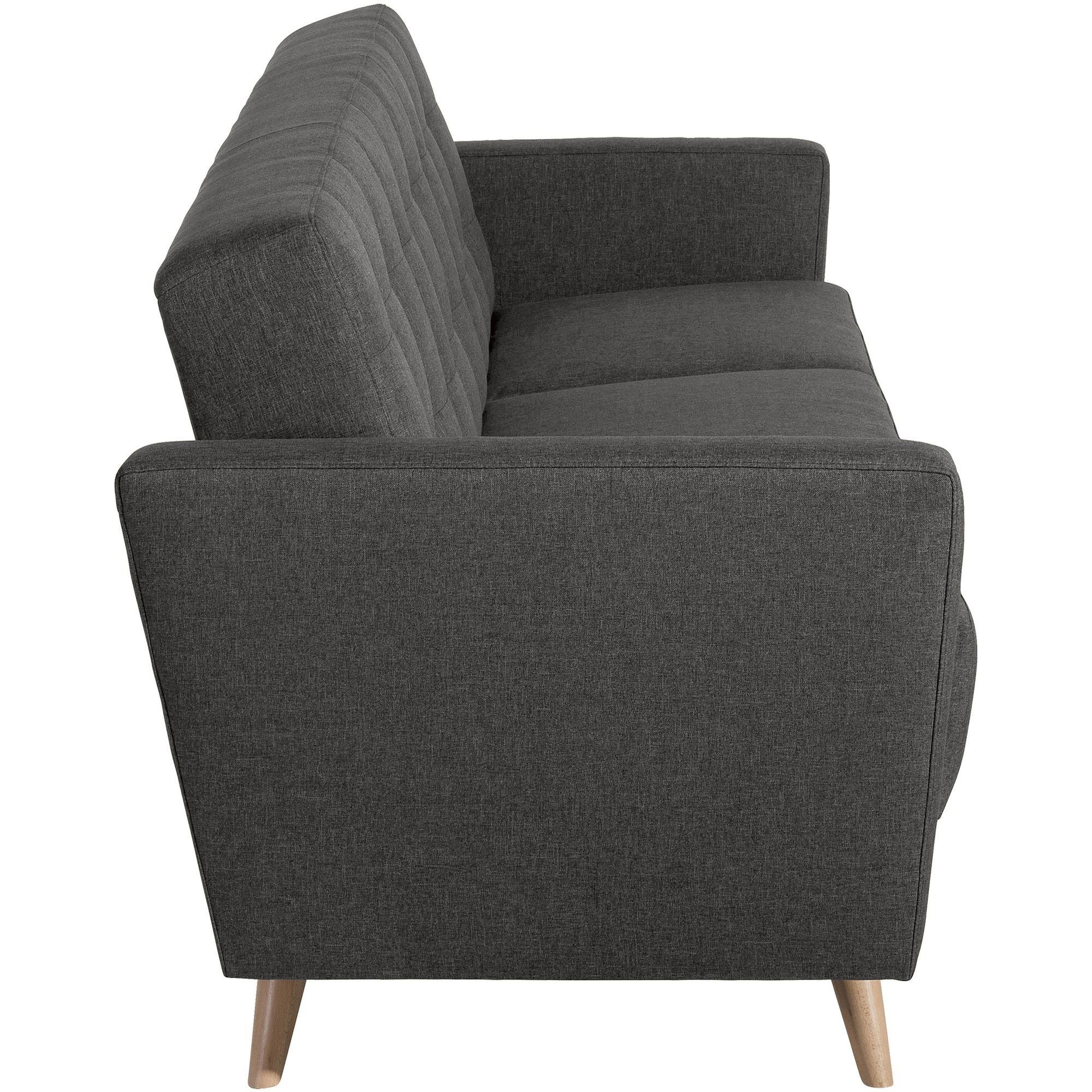 Bettfunktion Flachg, Teile, mit Versand 3-Sitzer 1 aufm verarbeitet,bequemer hochwertig Karisa 58 Sitz Sofa Bezug Kessel Sparpreis Sofa inkl. Kostenlosem