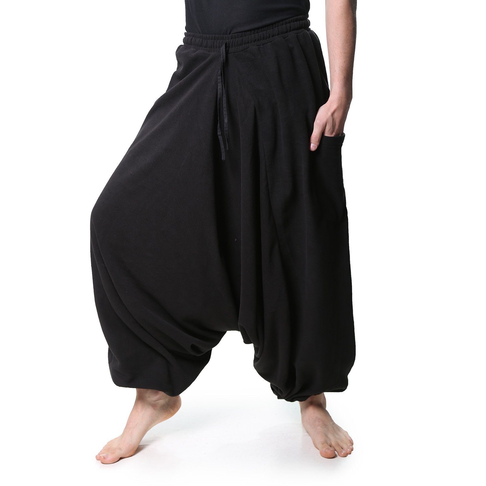KUNST UND MAGIE Haremshose Unisex Fleecehose Thermo Haremshose Wellnesshose Boho Winter Hose