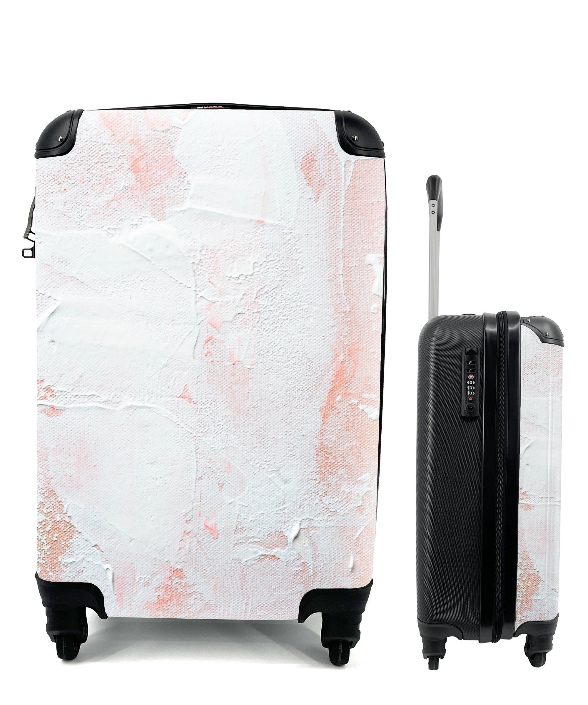 Rollen, Design, Handgepäckkoffer - für Abstrakt rollen, Handgepäck Reisetasche 4 MuchoWow - Trolley, Ferien, Reisekoffer mit Malerei