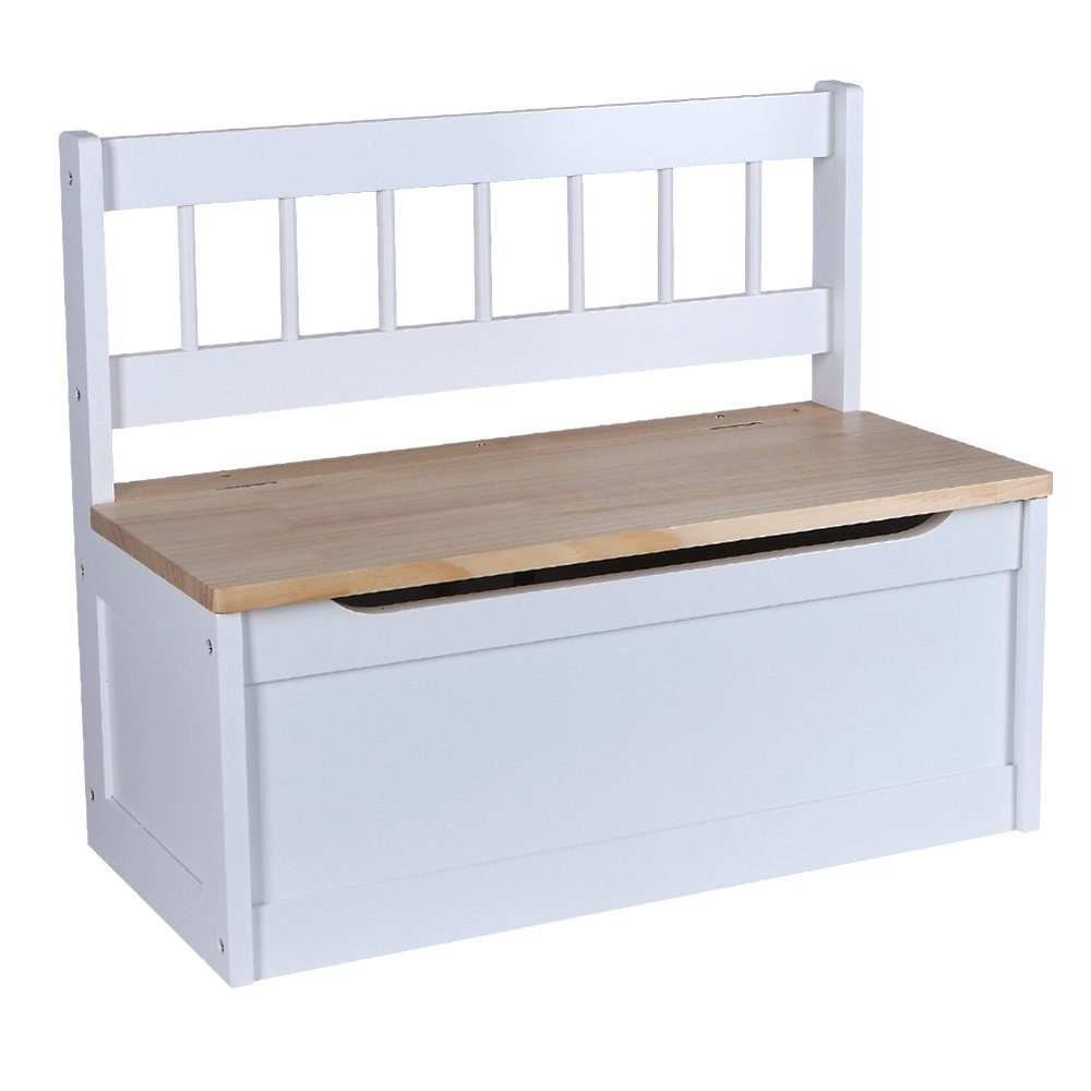 Home4Living Sitztruhe Kindersitztruhe Truhenbank weiß Spielzeugtruhe Sitzba günstig online kaufen