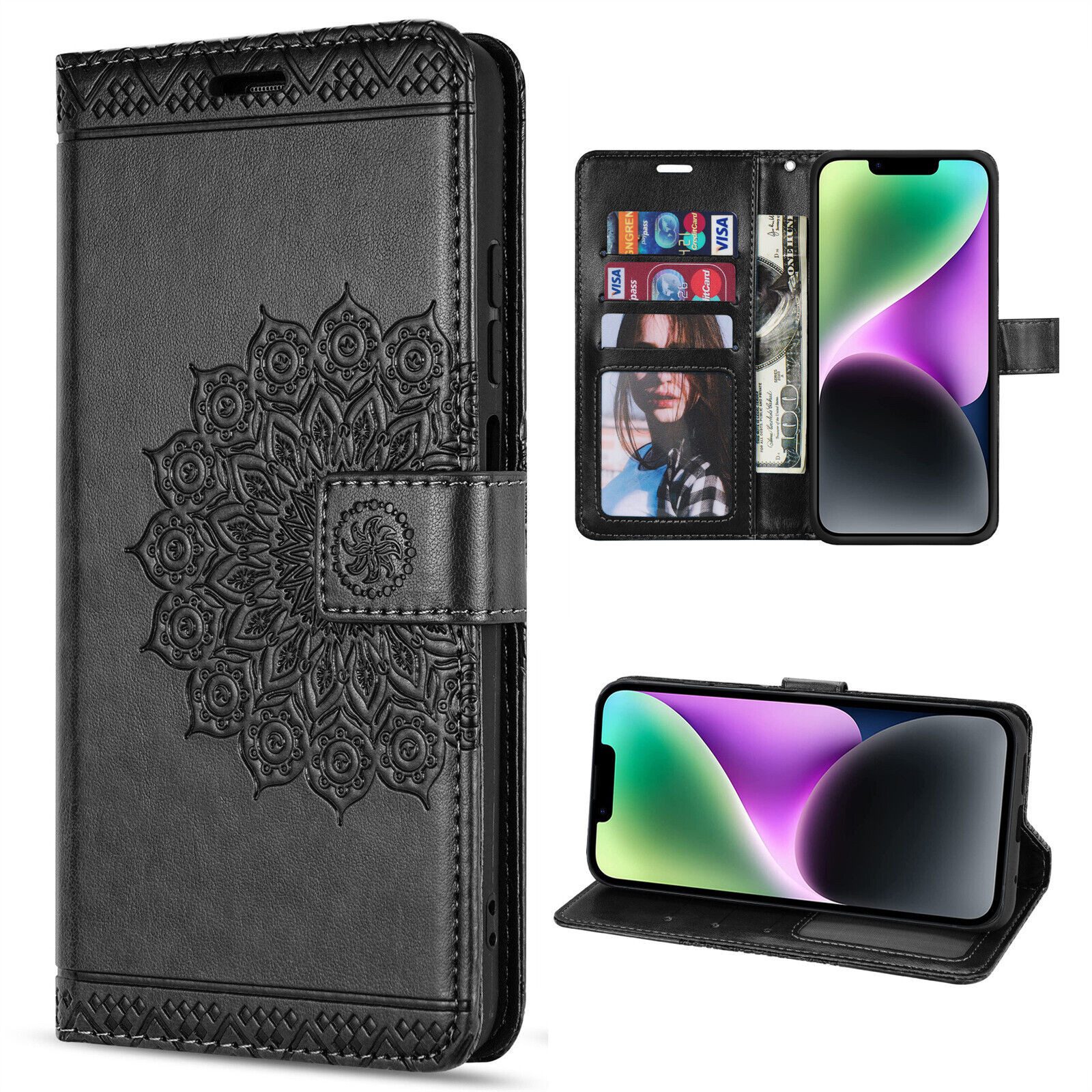 betterfon Handyhülle Handytasche für Apple iPhone 14 Klapphülle Flip Case, Wallet Case mit Kartenfächern Magnetverschluss und weicher Innenhülle