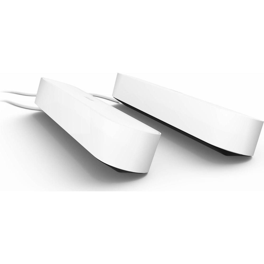 Philips Hue LED Tischleuchte Play White & Color Ambiance Tischleuchte Weiß inkl. Netzteil - Doppelp, keine Angabe, Leuchtmittel enthalten: Ja, fest verbaut, LED, warmweiss, Tischleuchte, Nachttischlampe, Tischlampe