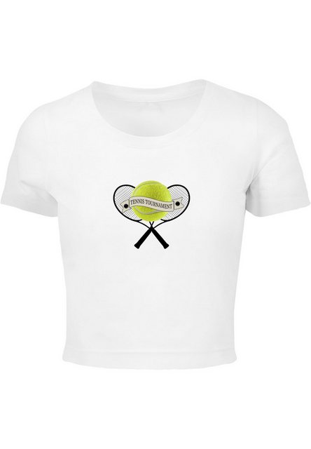 Merchcode T-Shirt "Merchcode Damen Ladies Tennis Tournament Cropped Tee", ( günstig online kaufen