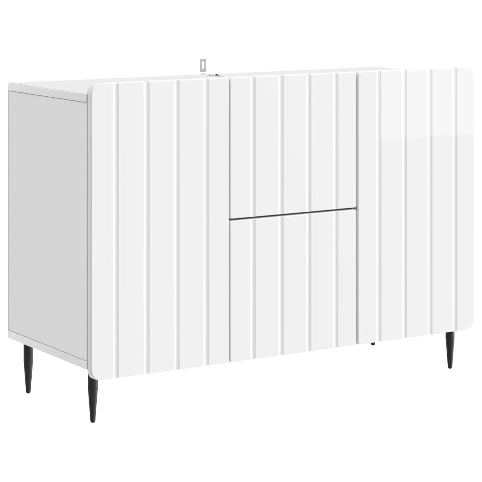Sideboard Sideboard Hochglanz Weiß 89 x 34,5 x 62 cm Holzwerkstoff
