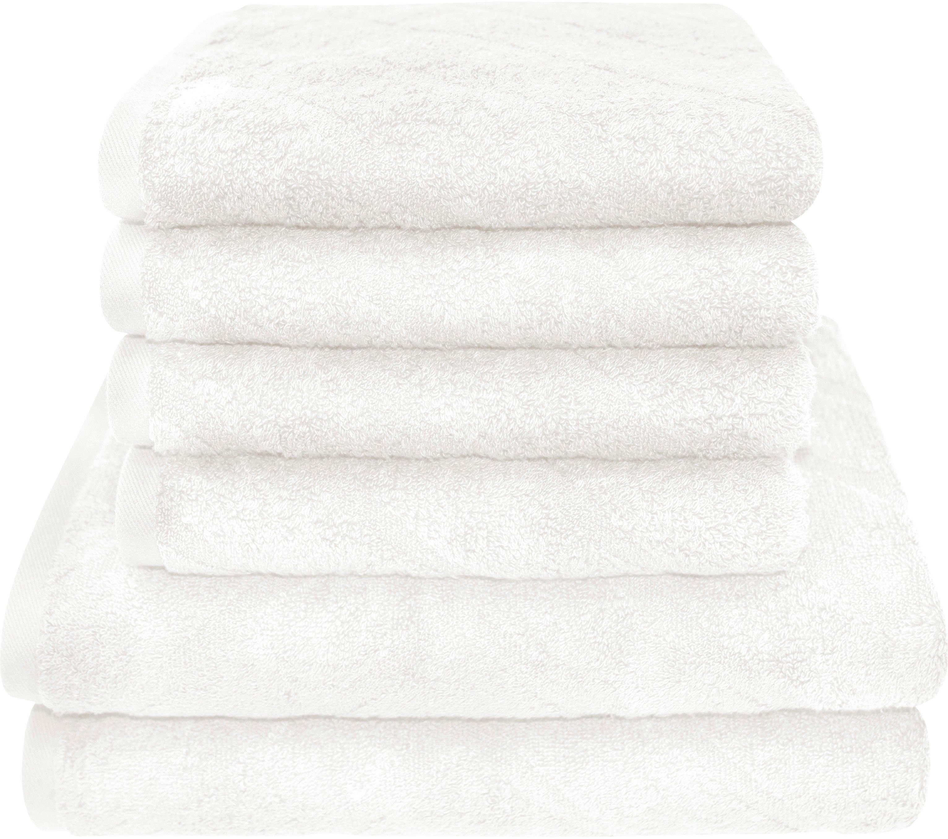 Dyckhoff Handtuch Set City Lights, Walkfrottier (Set, 6-St), 4 Handtücher (50x100cm), 2 Duschtücher (70x140cm)