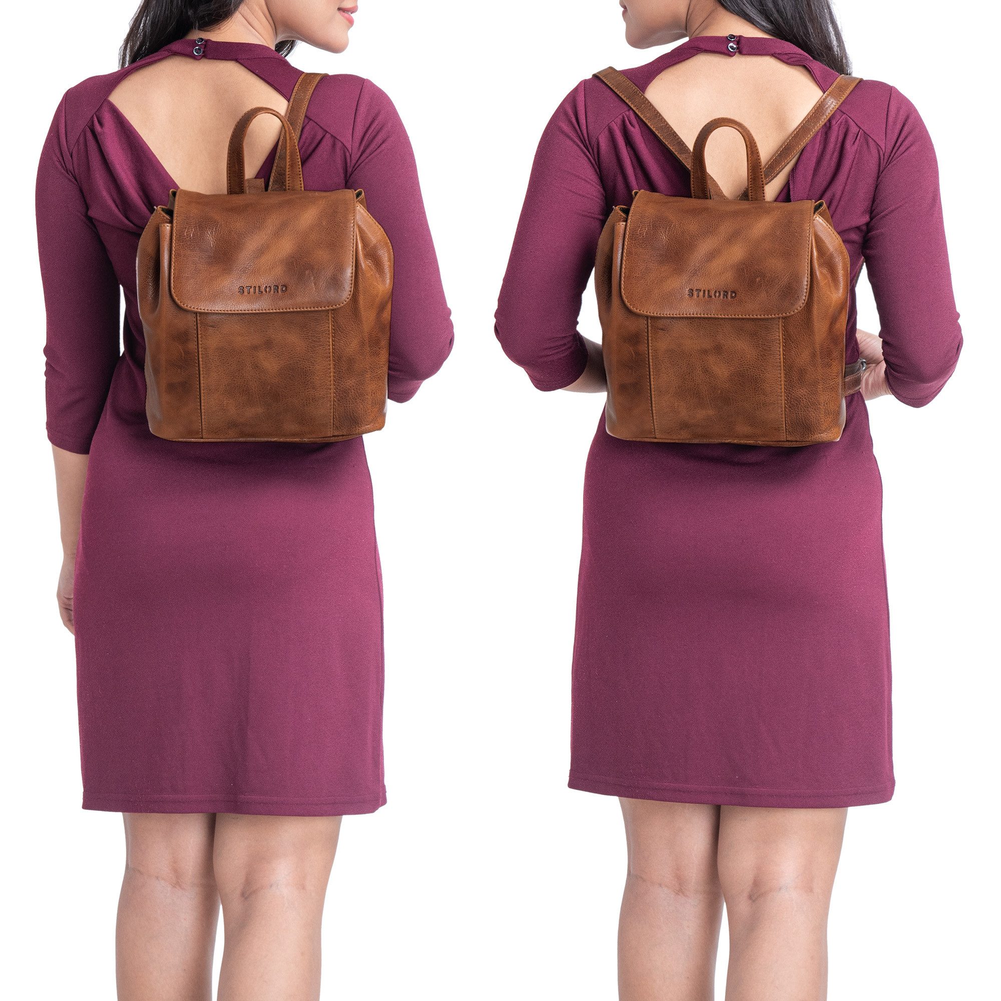 STILORD Cityrucksack "Fiona" Daypack Rucksack Damen Leder