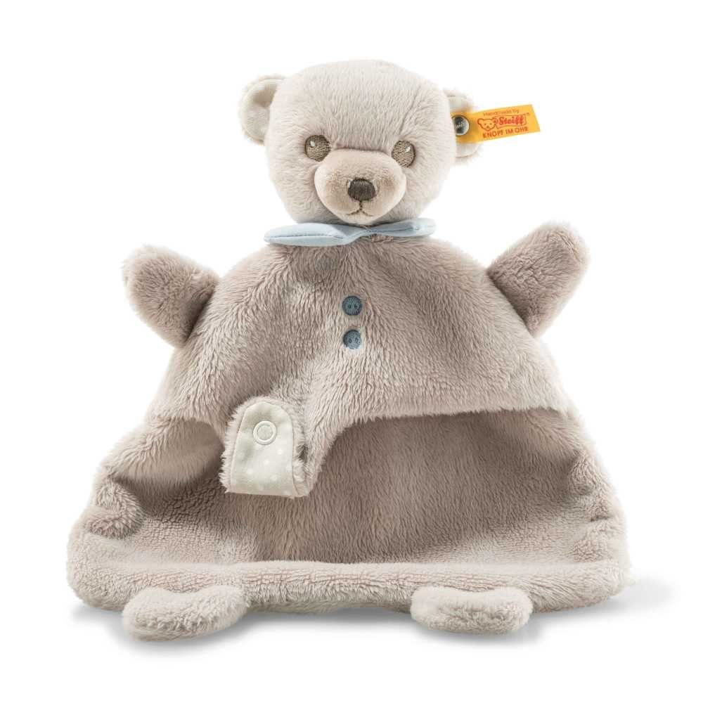 Steiff Schmusetuch Steiff Teddybär Levi Schmusetuch 28cm 241451 blau Baby Geschenkbox