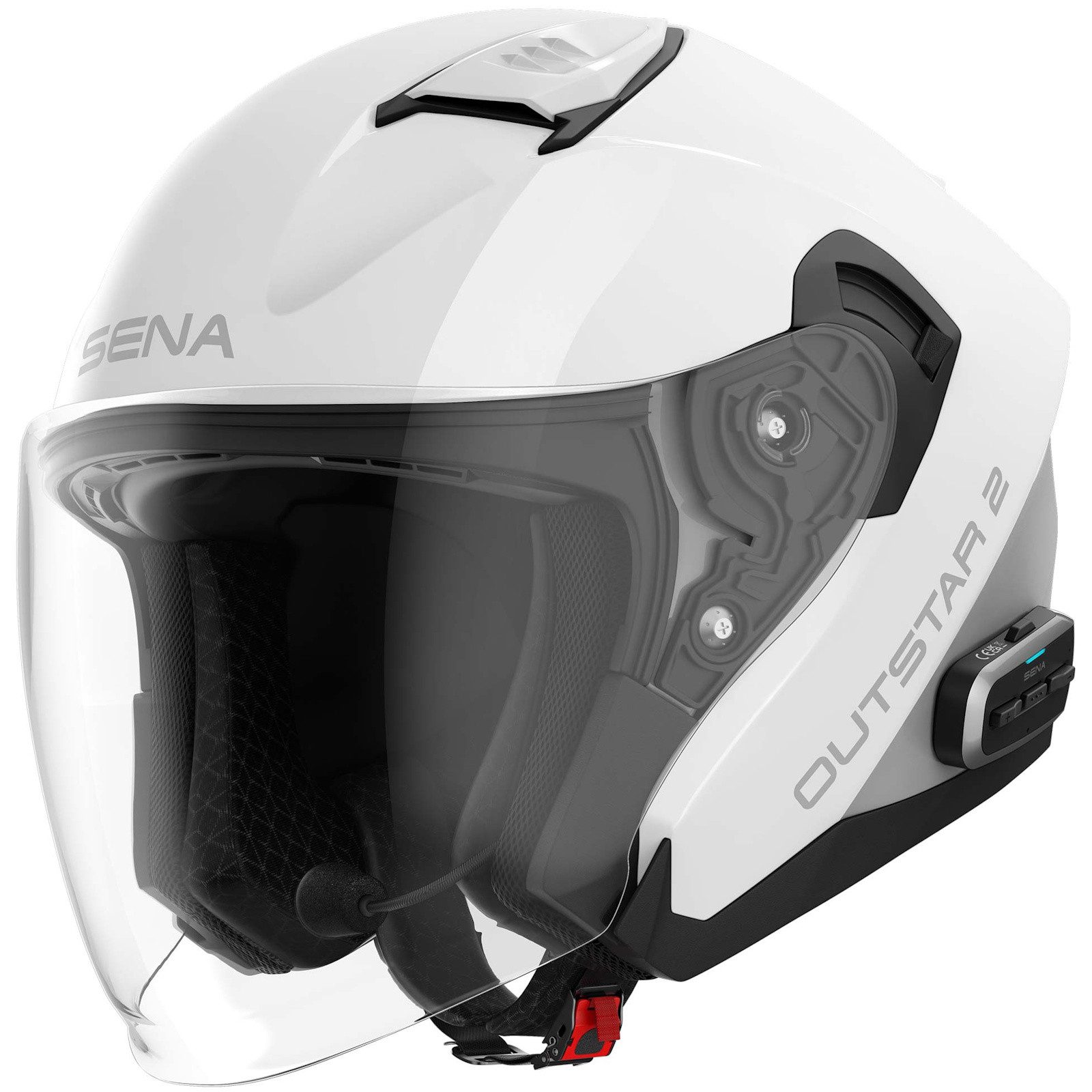 Sena Motorradhelm Sena Outstar 2 Jethelm Weiß XXL (1er Set)