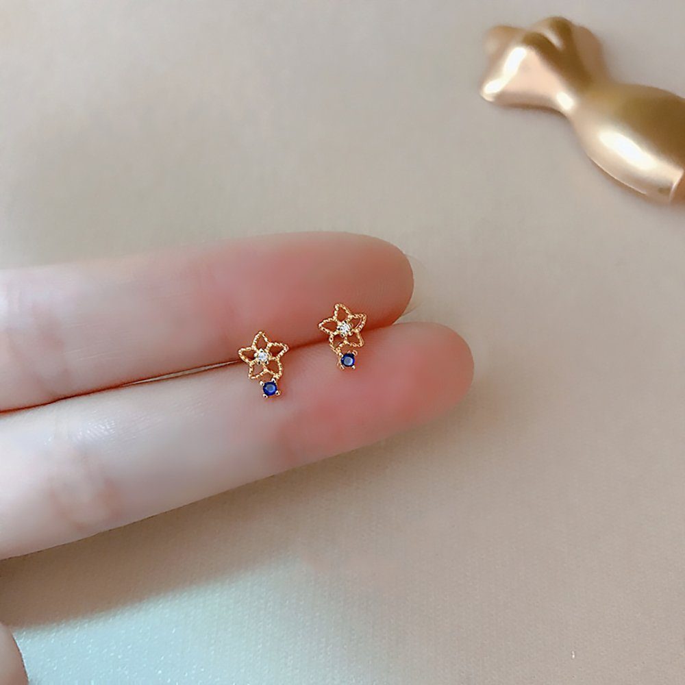 Color Design Paar Ohrstecker Stern Ohrringe SMK-21K1 (Ohrstecker Stern mit günstig online kaufen