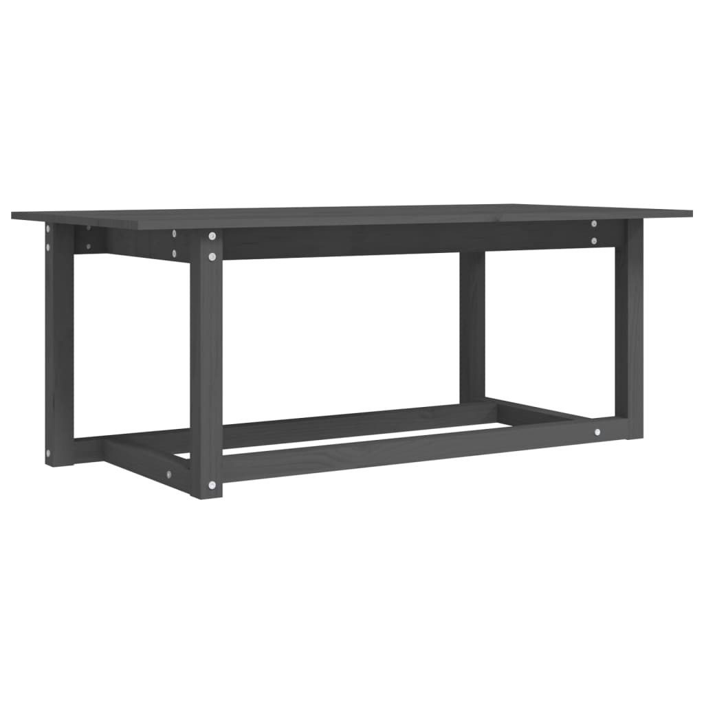 Couchtisch Couchtisch Grau 110x55x45 cm Massivholz Kiefer