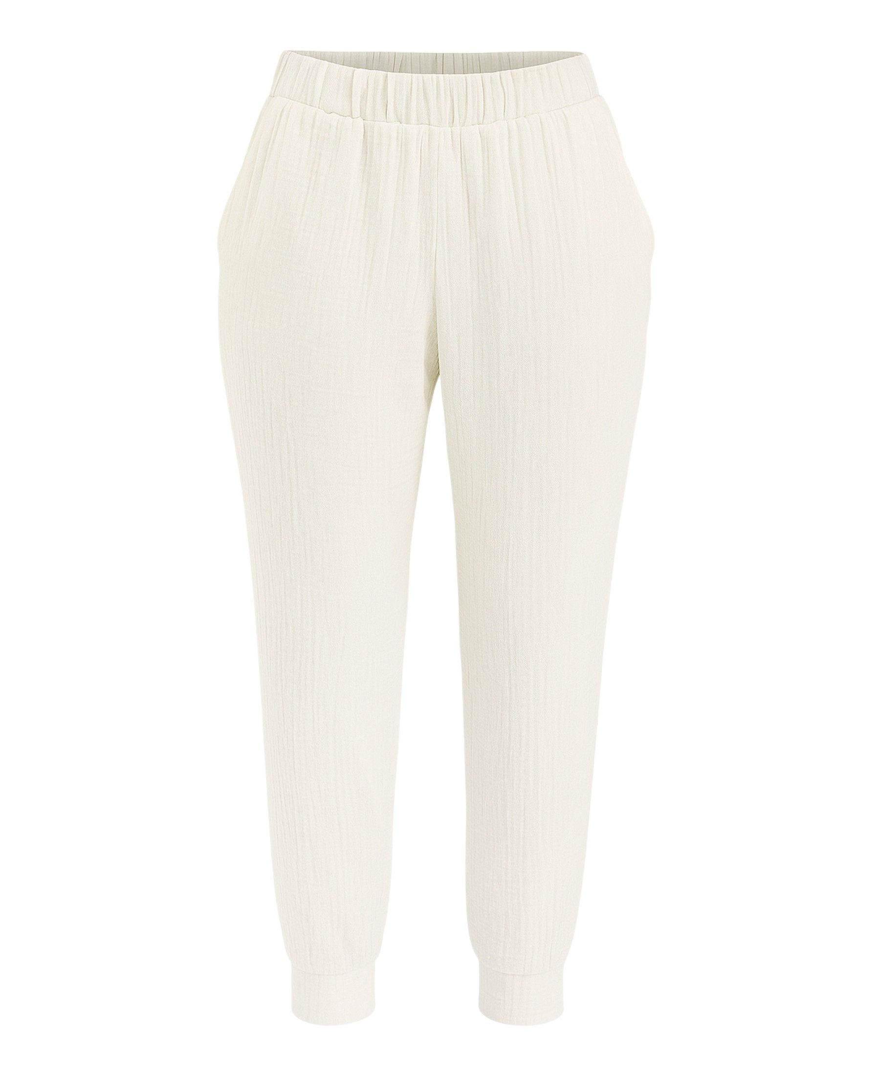 fashionshowcase Schlupfhose Damen Musselin Stoffhose 100% günstig online kaufen