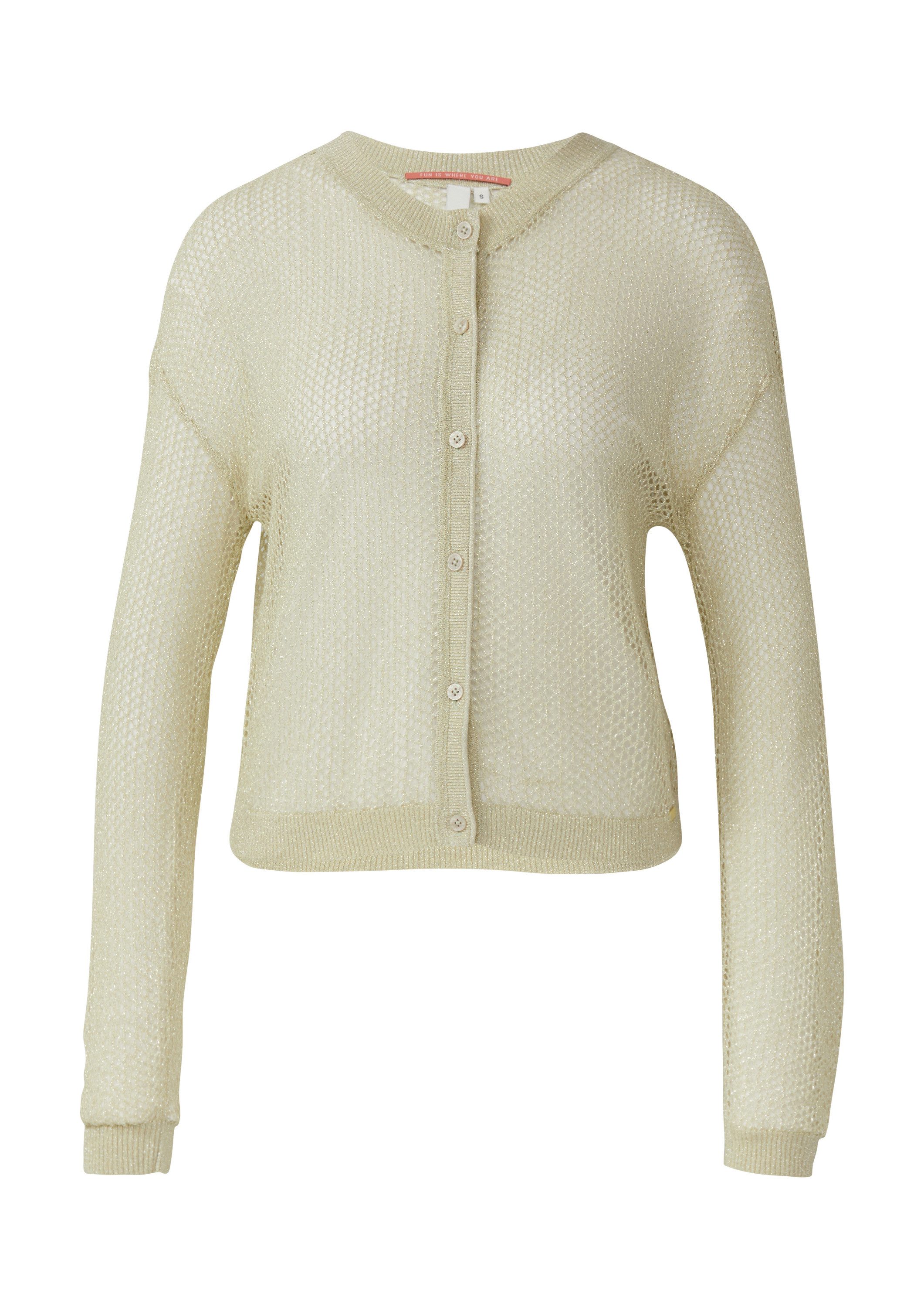 QS Cardigan Strickjacke Jacke in Häkeloptik günstig online kaufen